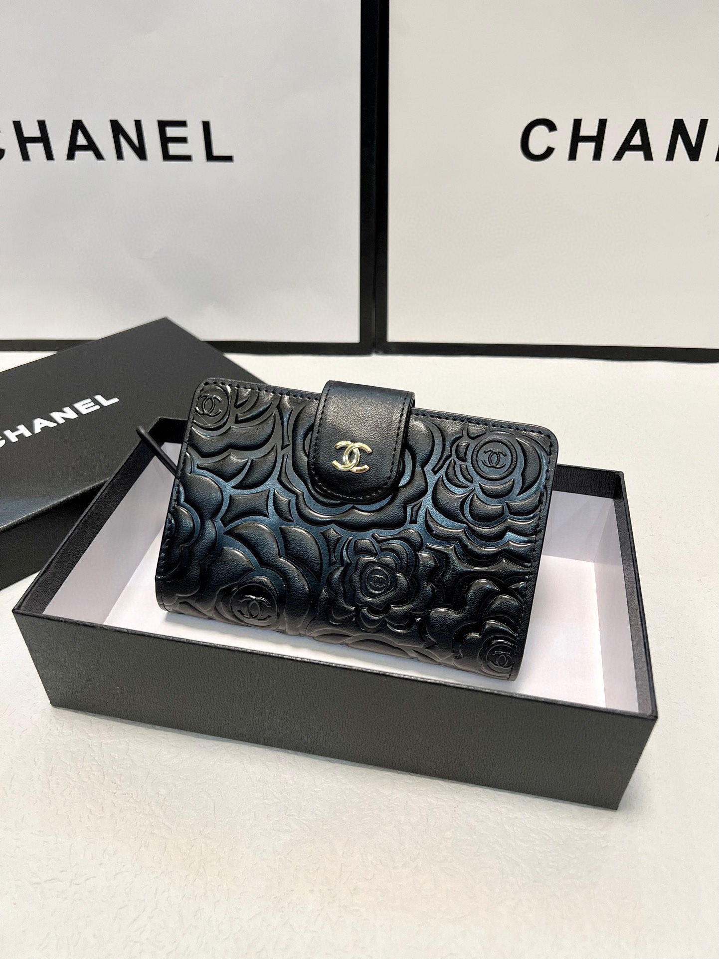 Chanel Wallet Black Cowhide