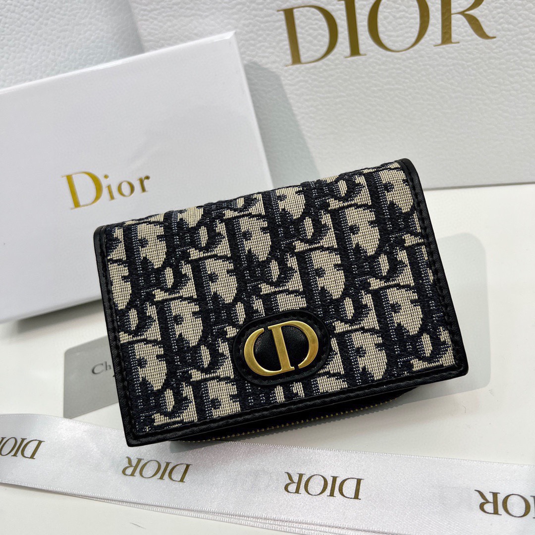 Dior Wallet Black Cowhide