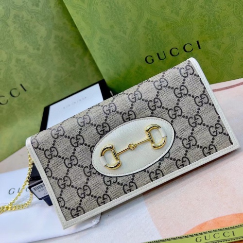 Gucci 1955 Horsebit Chain Wallet, Brown Leather,19*10*4 cm 1 Gucci 1955 Horsebit Chain Wallet, Brown Leather,19*10*4 cm