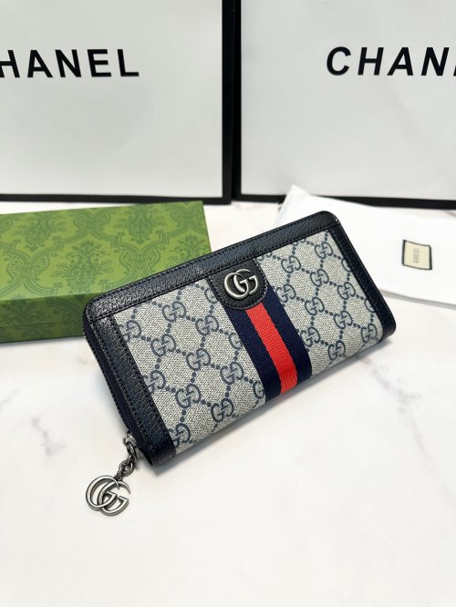 Gucci Women's GG Marmont Continental Wallet, Blue/White, 19x11 CM 1 Gucci Women's GG Marmont Continental Wallet, Blue/White, 19x11 CM
