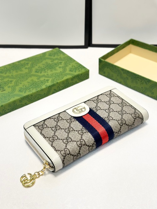 Gucci Ophidia GG Wallet, Supreme Canvas, Zip Around Closure, Blue and Red Web 1 Gucci Ophidia GG Wallet, Supreme Canvas, Zip Around Closure, Blue and Red Web