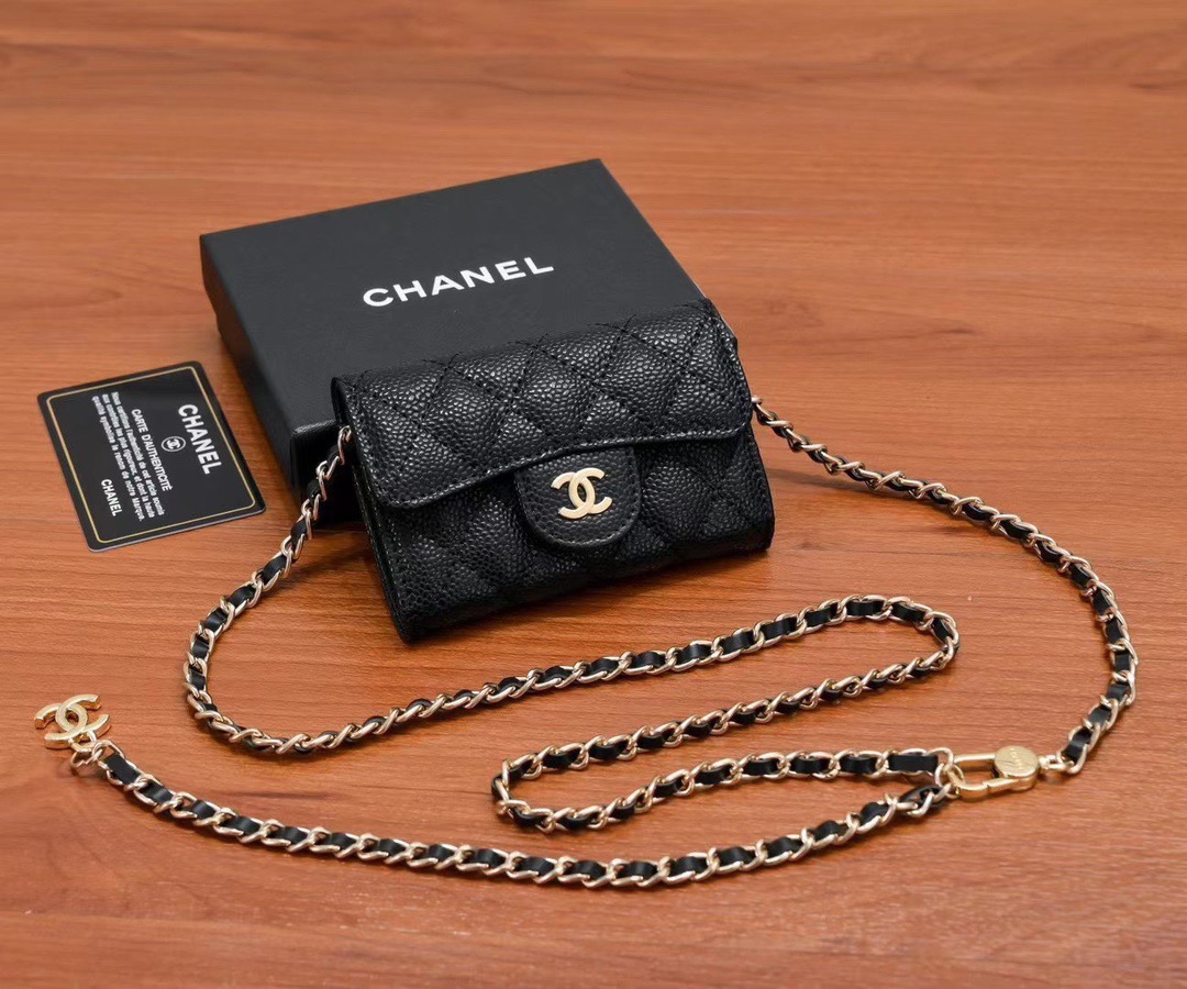 P100🎀COLOR BLACK🎀Size 11×10🎀chanel Chanel Caviar Corial in capello dello zaino piccolo e generoso 😘