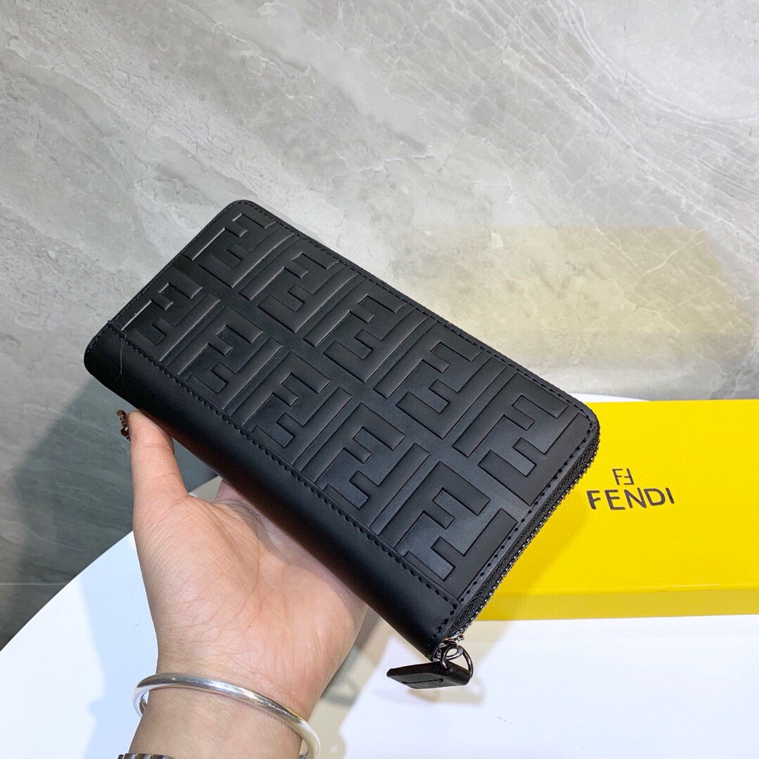 Fendi Men's Black Leather Wallet, 21x11cm - Card Slots & High Quality 9 i1746629441315 2833 0 7