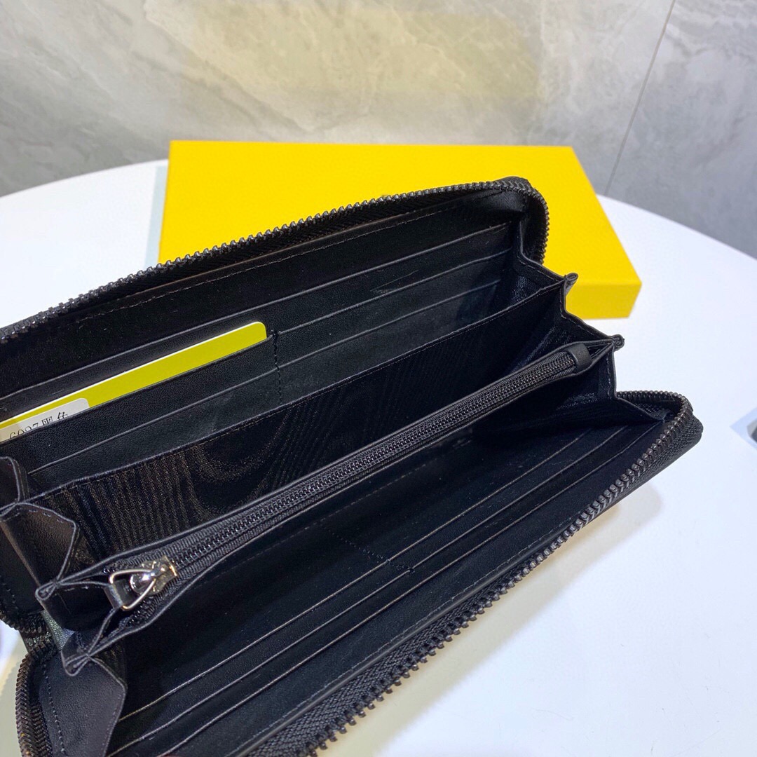 Fendi Men's Black Leather Wallet, 21x11cm - Card Slots & High Quality 10 i1746629442681 5942 0 8