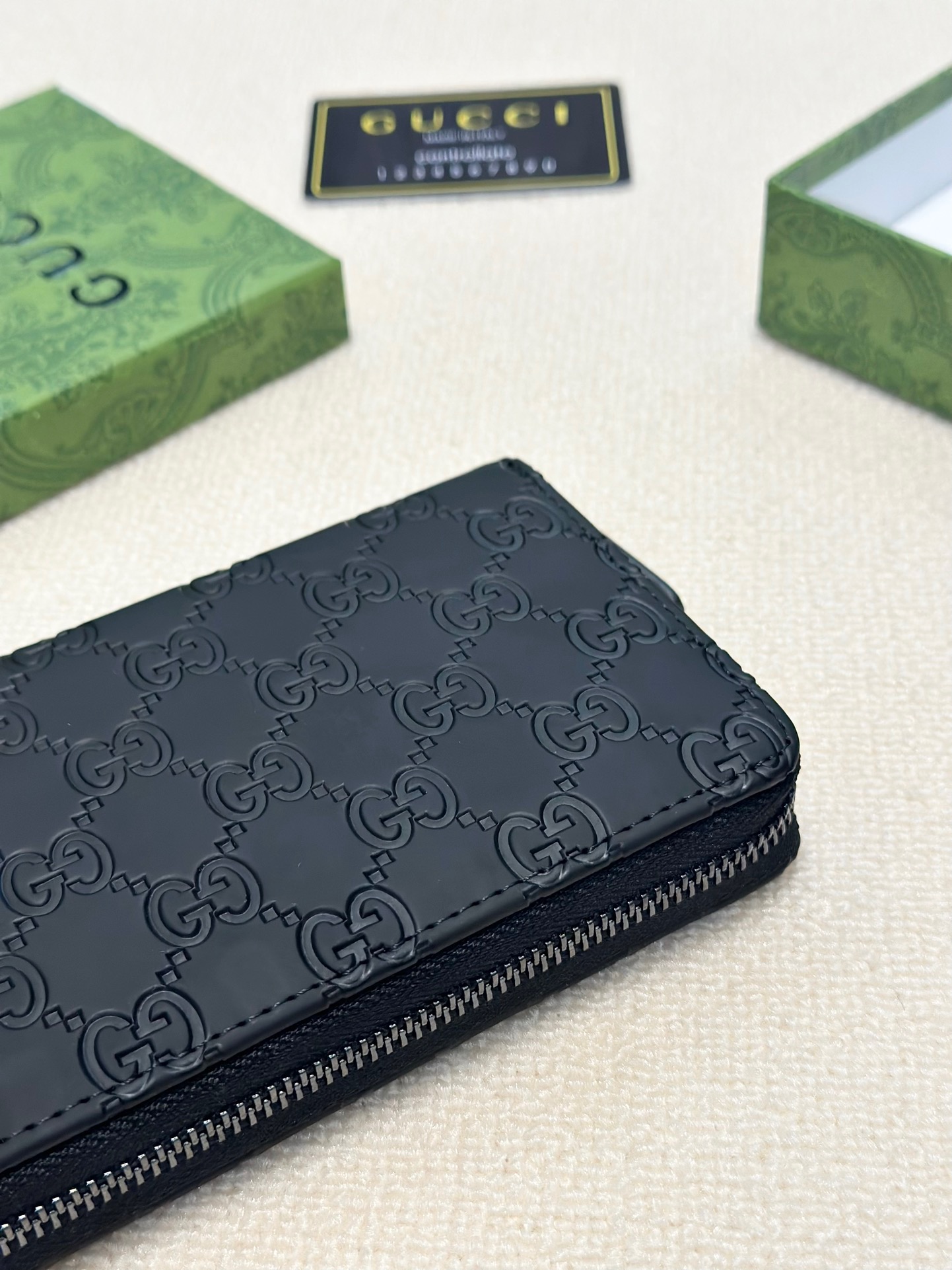 Gucci Black Embossed Leather Zip Around Wallet 20x10cm 7 i1746629556023 2993 0 5