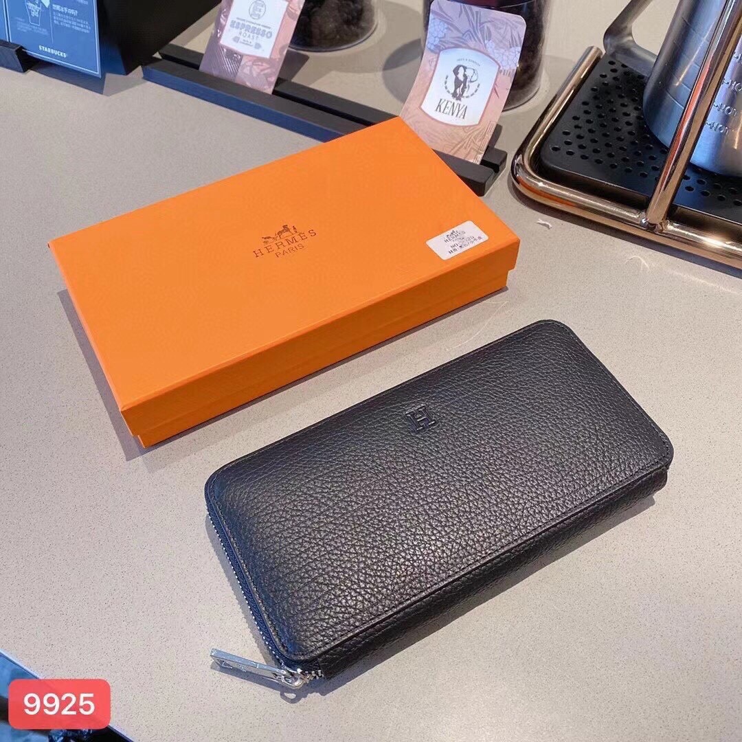 Hermes Leather Clutch Wallet with Card Slots - Style 9925 8 i1746630035522 8193 0 6