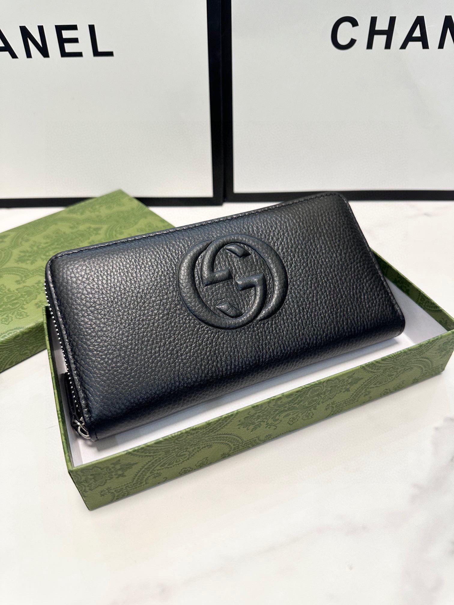 Gucci Soho Leather Zip Around Wallet Black, 21x11 cm 10 i1746630599815 947 0 8
