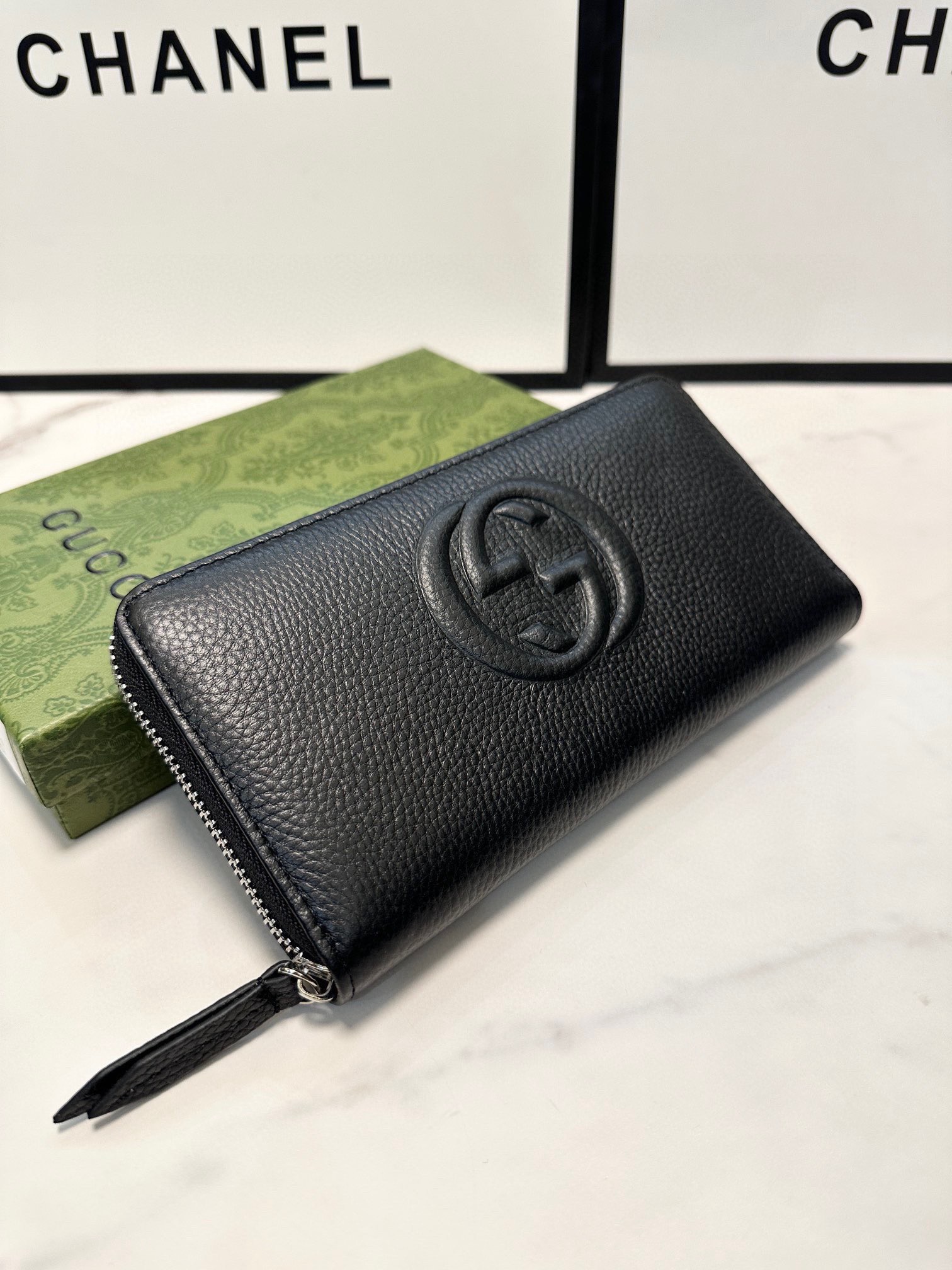 Gucci Soho Leather Zip Around Wallet Black, 21x11 cm 8 i1746630599816 9923 0 6