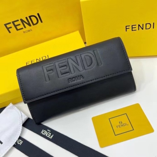 Fendi Roma Black Leather Wallet, 19*10.5*3.5cm, Premium Quality 1 Fendi Roma Black Leather Wallet, 19*10.5*3.5cm, Premium Quality