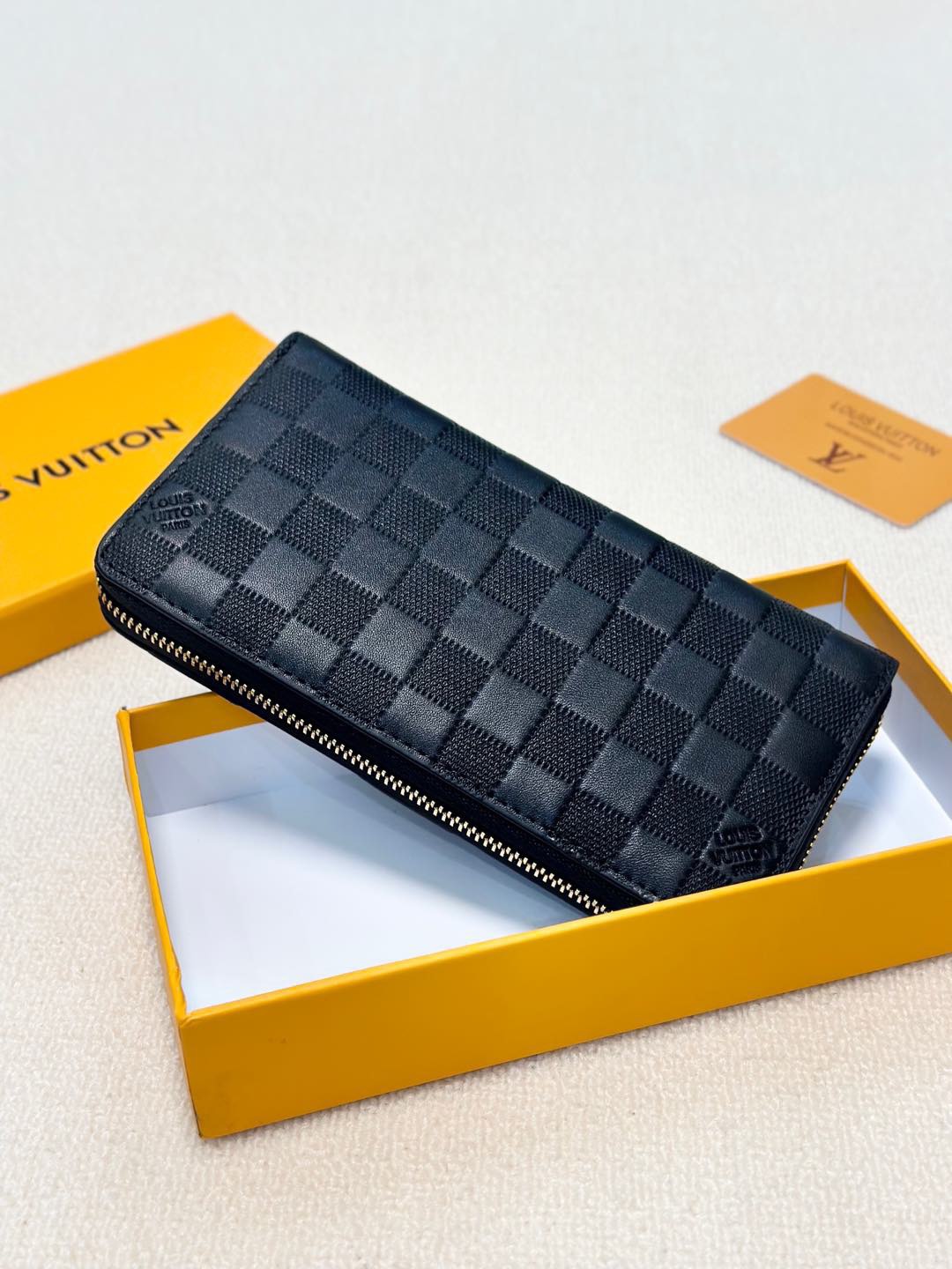 LV新款男士手包 ブラック 20x10cm 高品質レザー