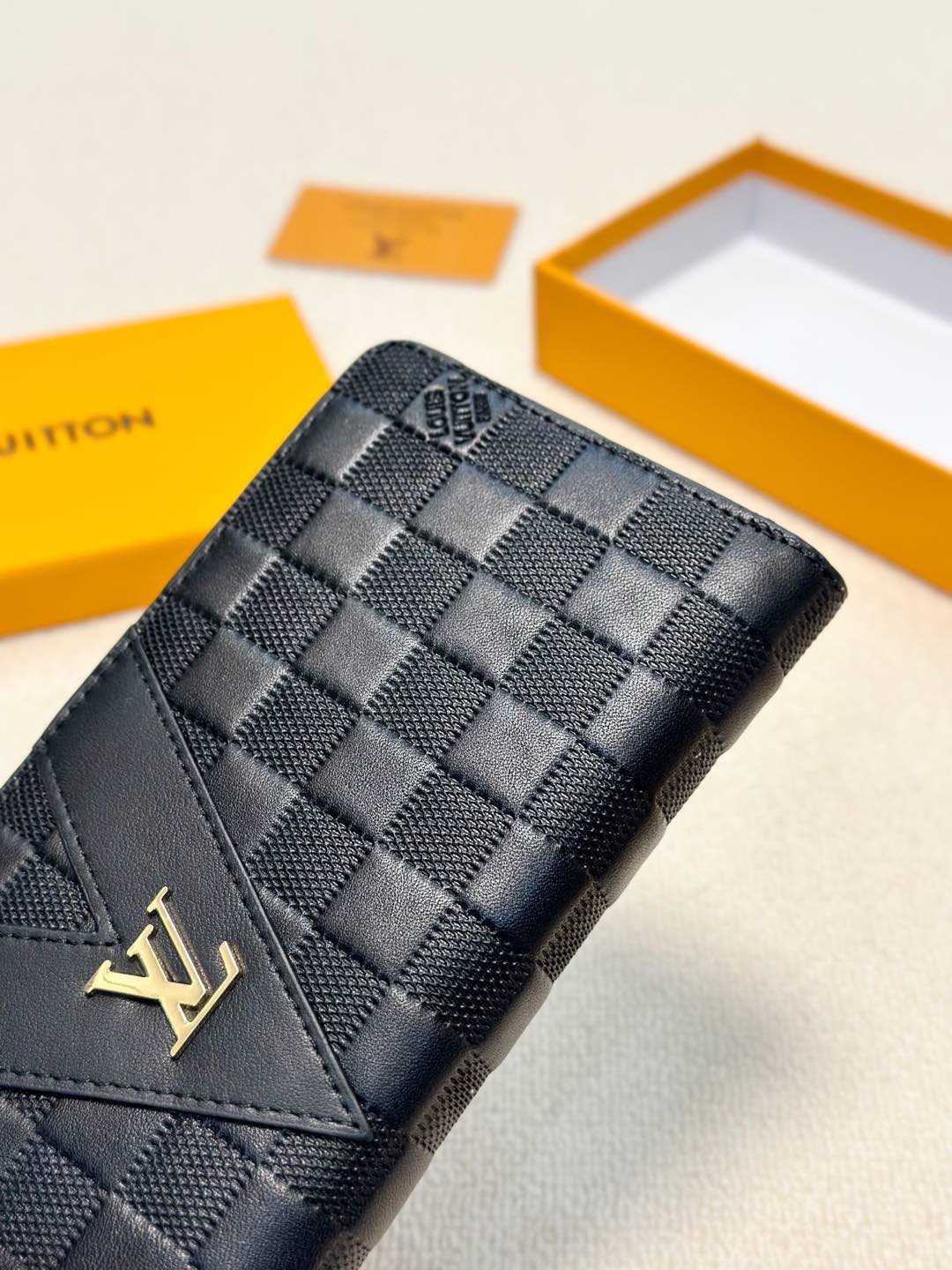 LV新款男士手包 ブラック 20x10cm 高品質レザー