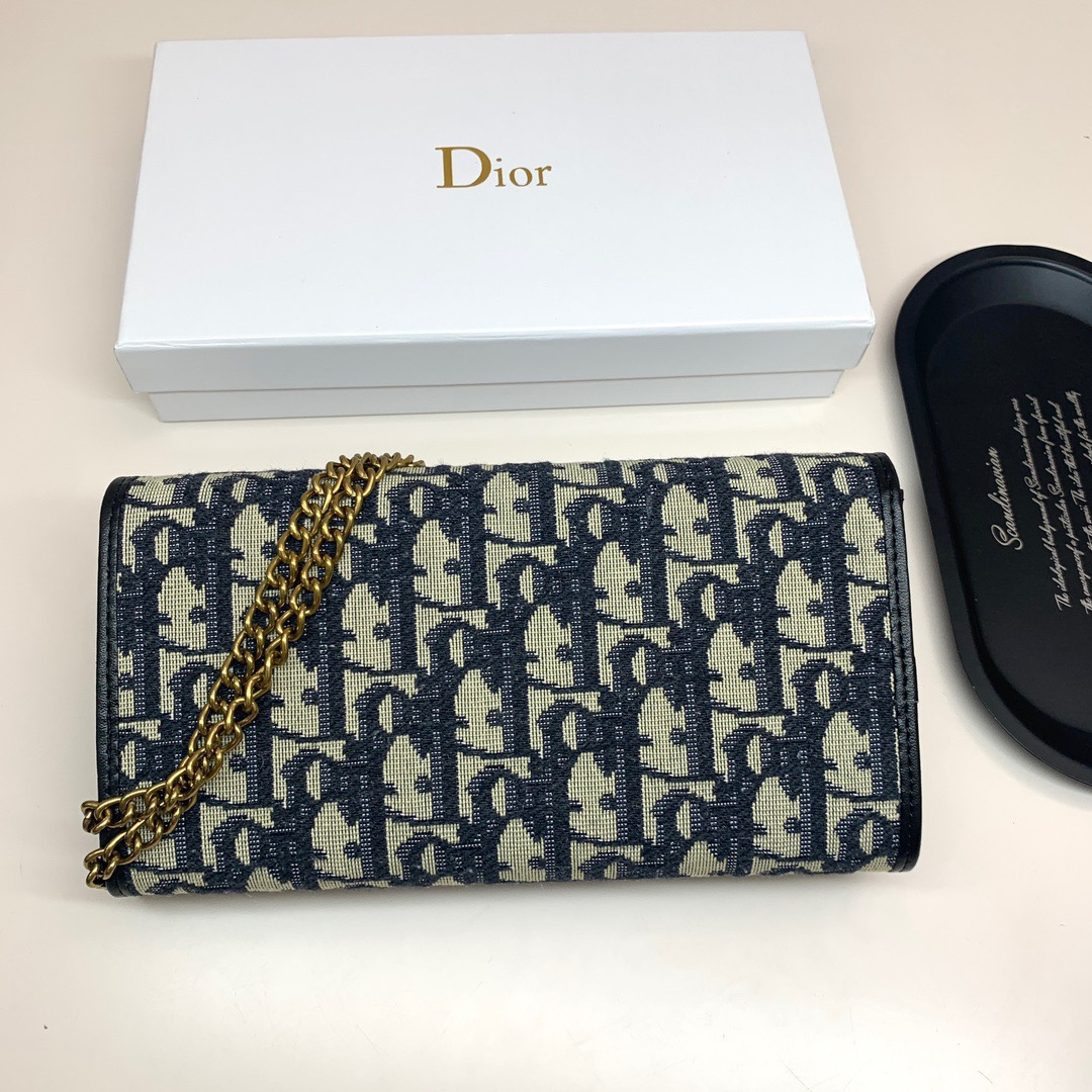Dior Blue Oblique 19cm crossbody shoulder