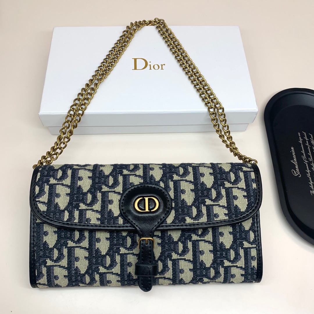 Dior Blue Oblique 19cm crossbody shoulder