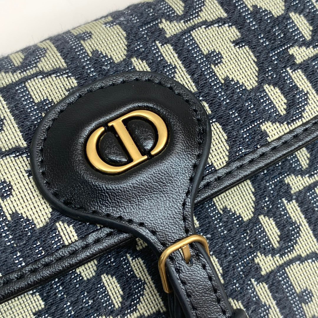 Dior Blue Oblique 19cm crossbody shoulder