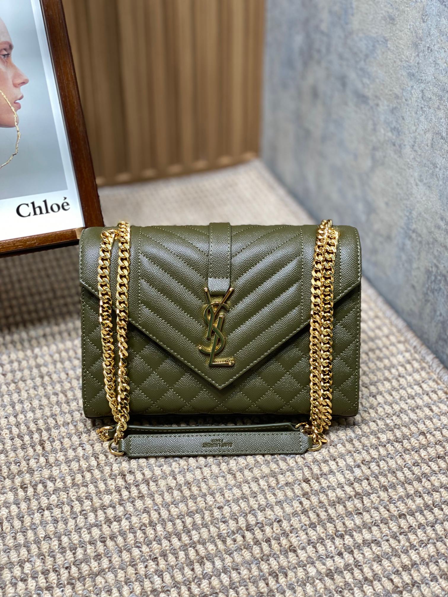 YSL Style Leather Messenger Bag Lookbook Reference image 1