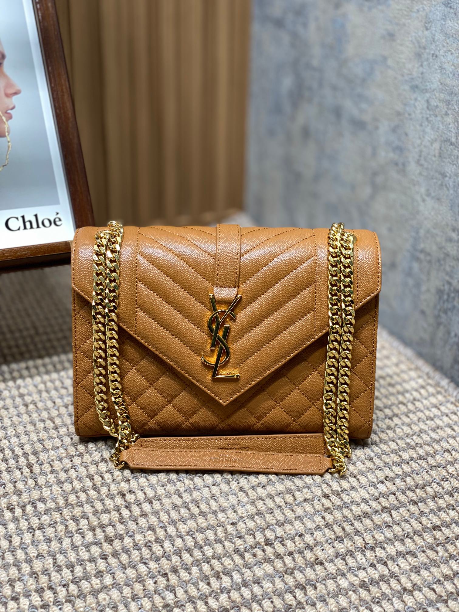 YSL Style Leather Messenger Bag Lookbook Reference image 1
