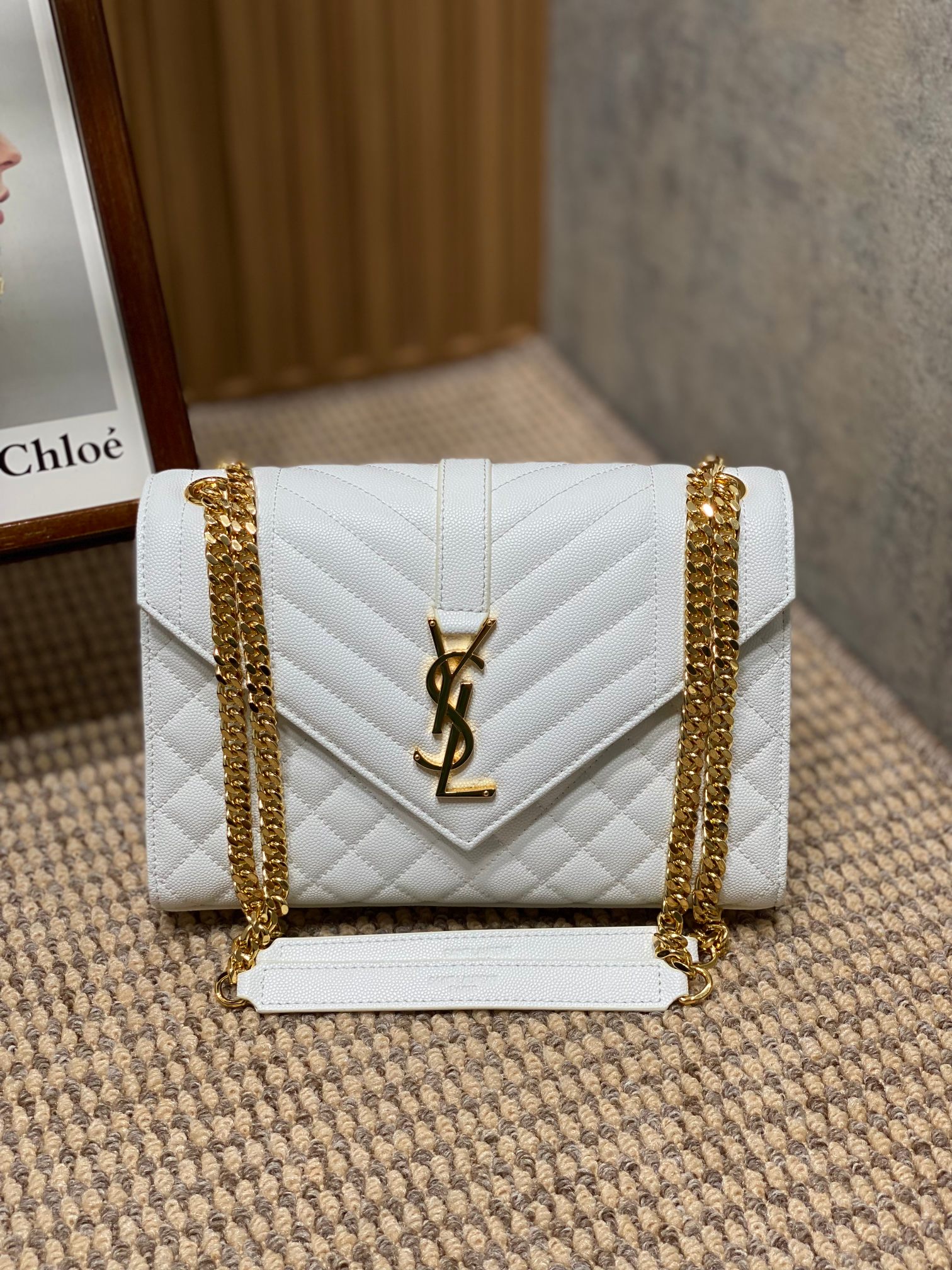 YSL Style Leather Messenger Bag Lookbook Reference image 1