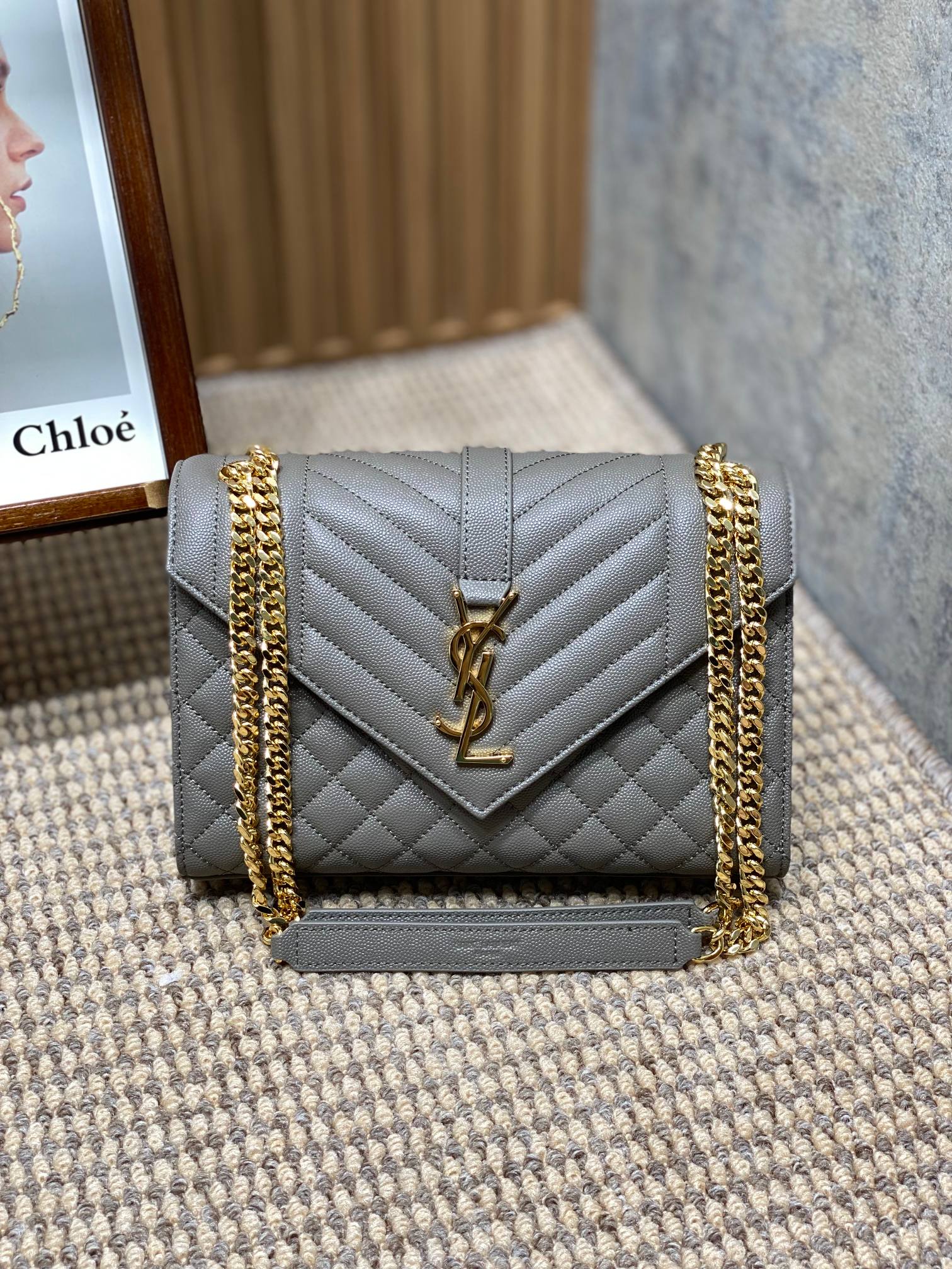 YSL Style Leather Messenger Bag Lookbook Reference image 1