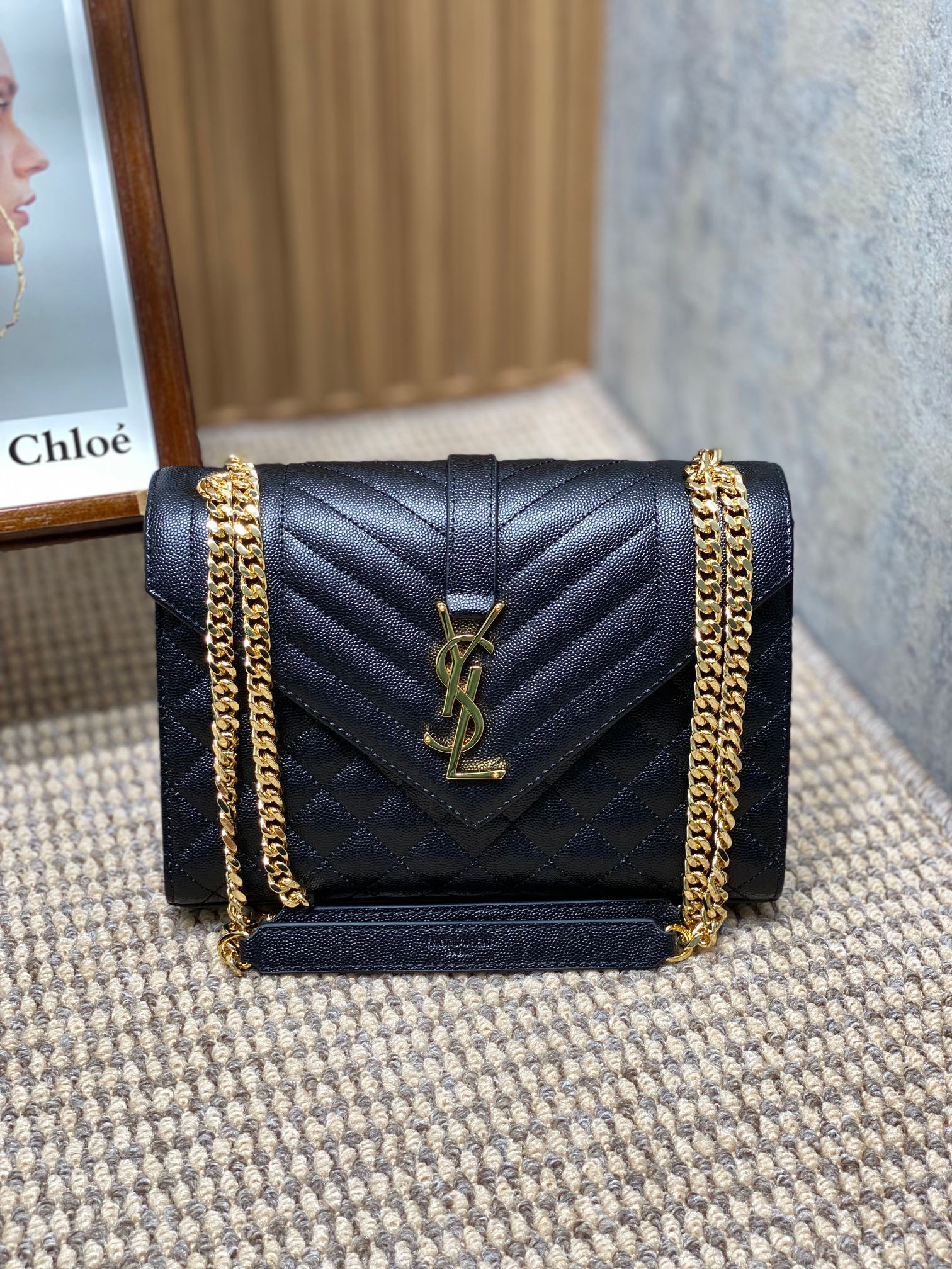 YSL Style Leather Messenger Bag Lookbook Reference image 1