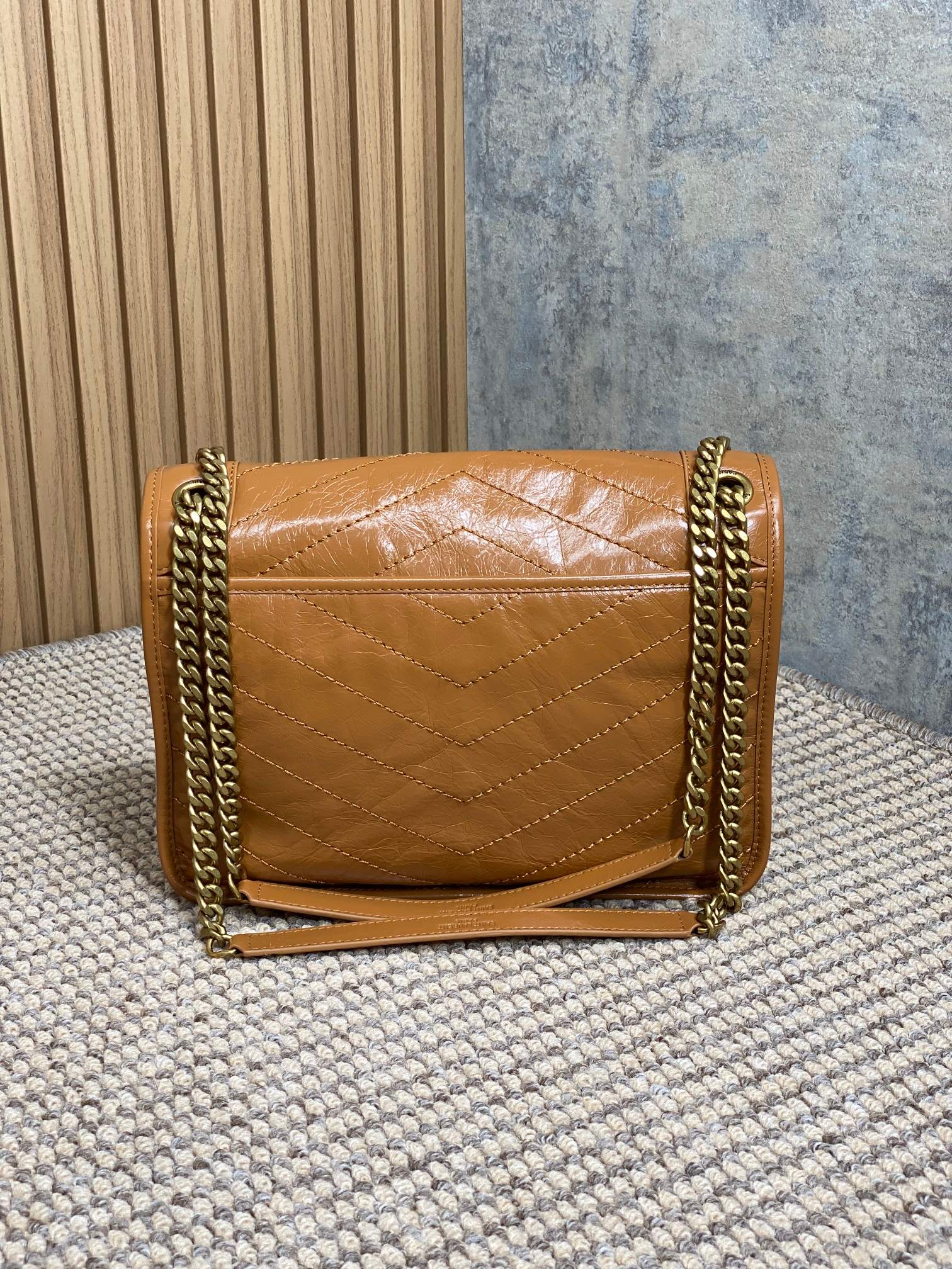 YSL Style Brown Leather Bag Lookbook Reference image 2