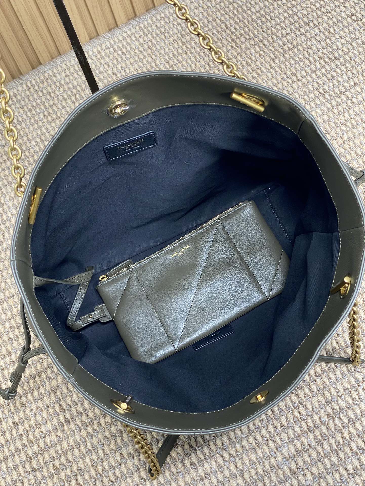 YSL Style Green Leather Chain Bag style reference detail image 9 from source 763070