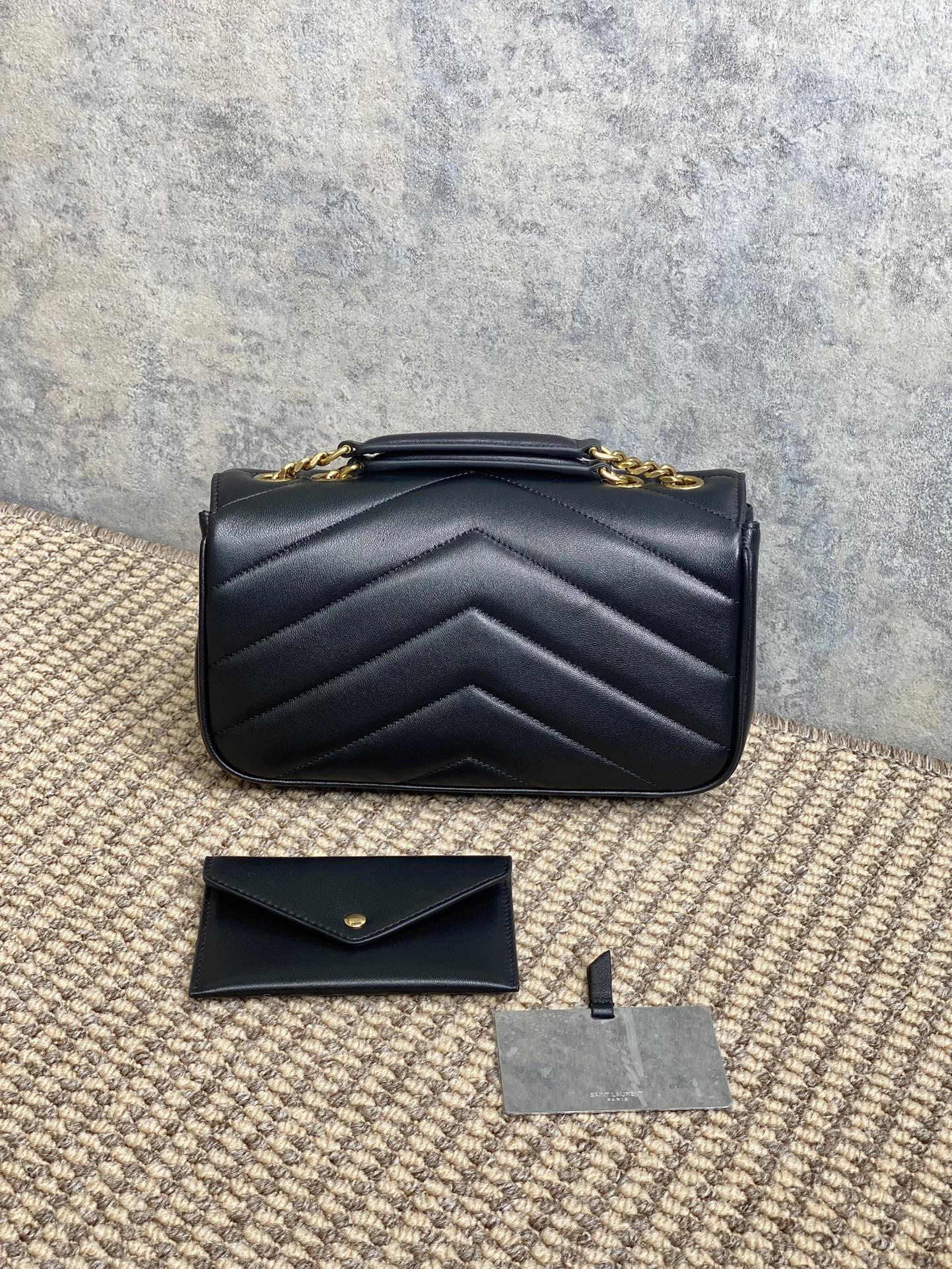 YSL Style Leather Card Holder Lookbook Reference image 2