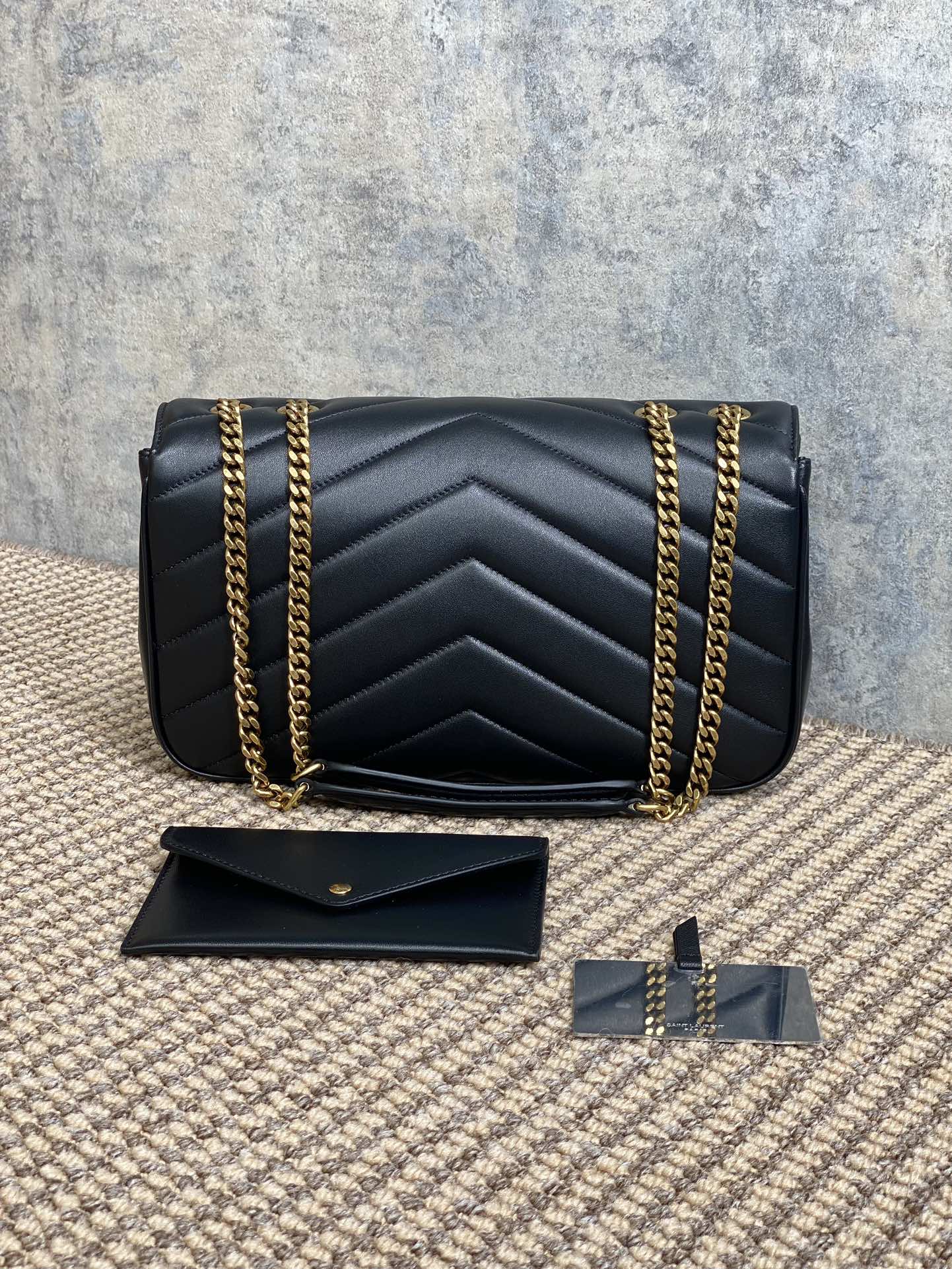 YSL Style Leather Card Holder Lookbook Reference image 2
