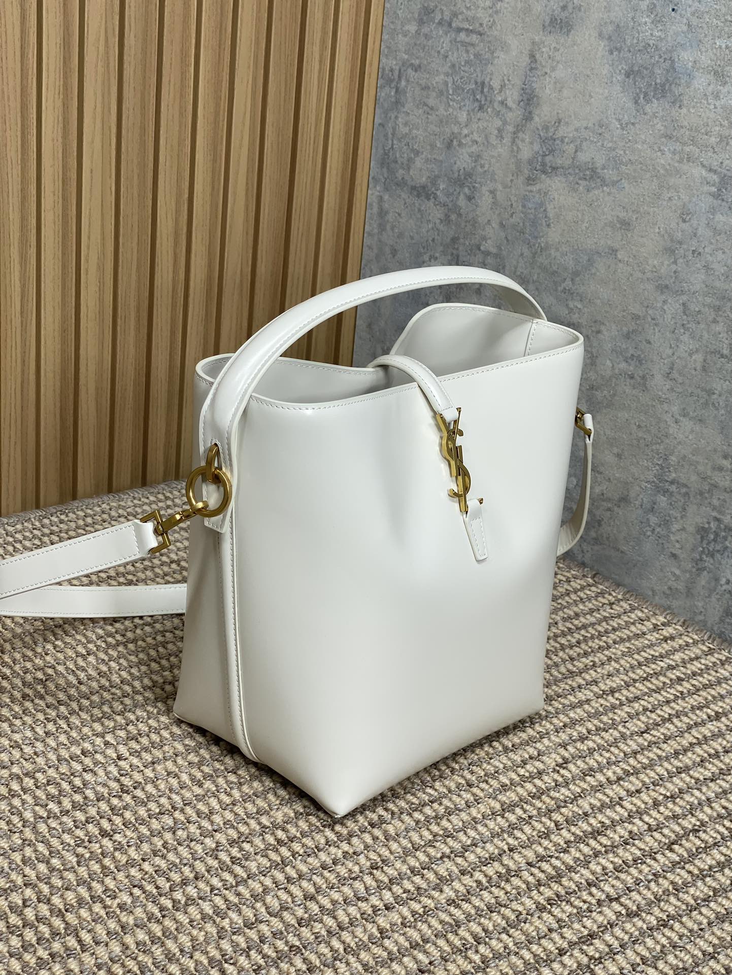 YSL Style White Leather Crossbody Bag Lookbook Reference image 2
