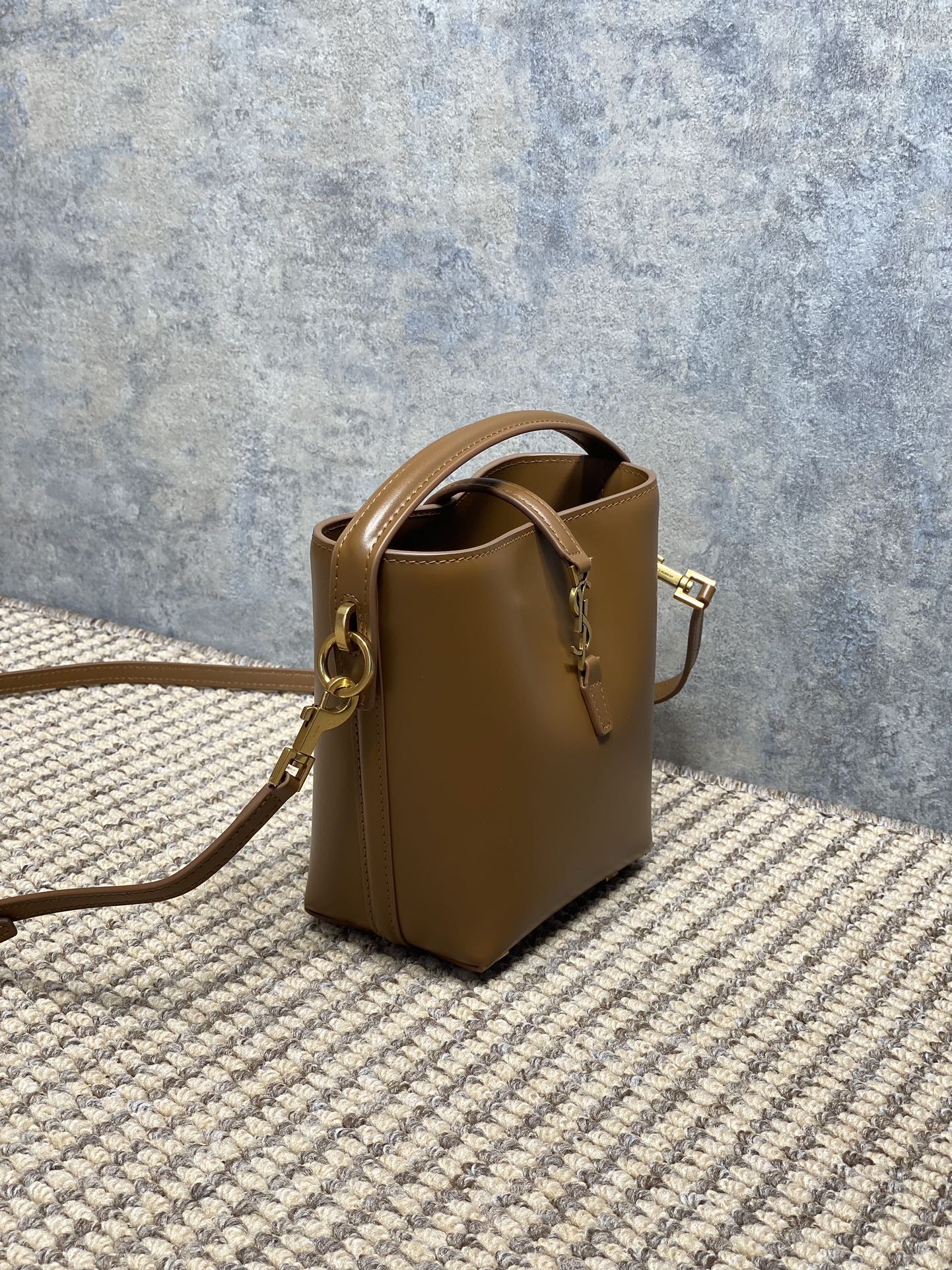 YSL Style Brown Leather Crossbody Bag Lookbook Reference image 2