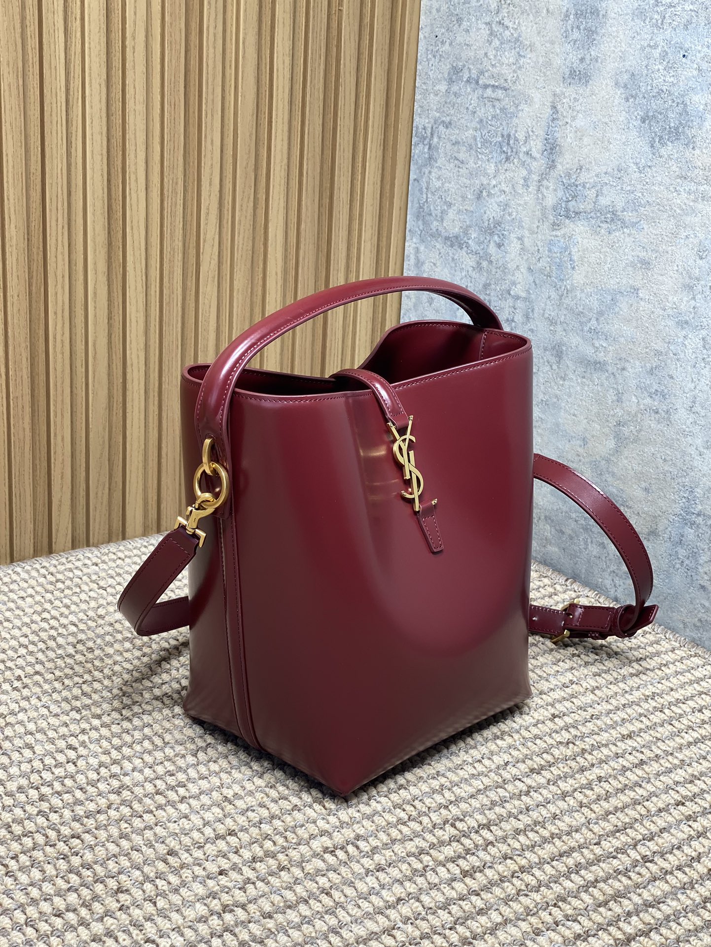 YSL Style Red Leather Crossbody Bag Lookbook Reference image 2