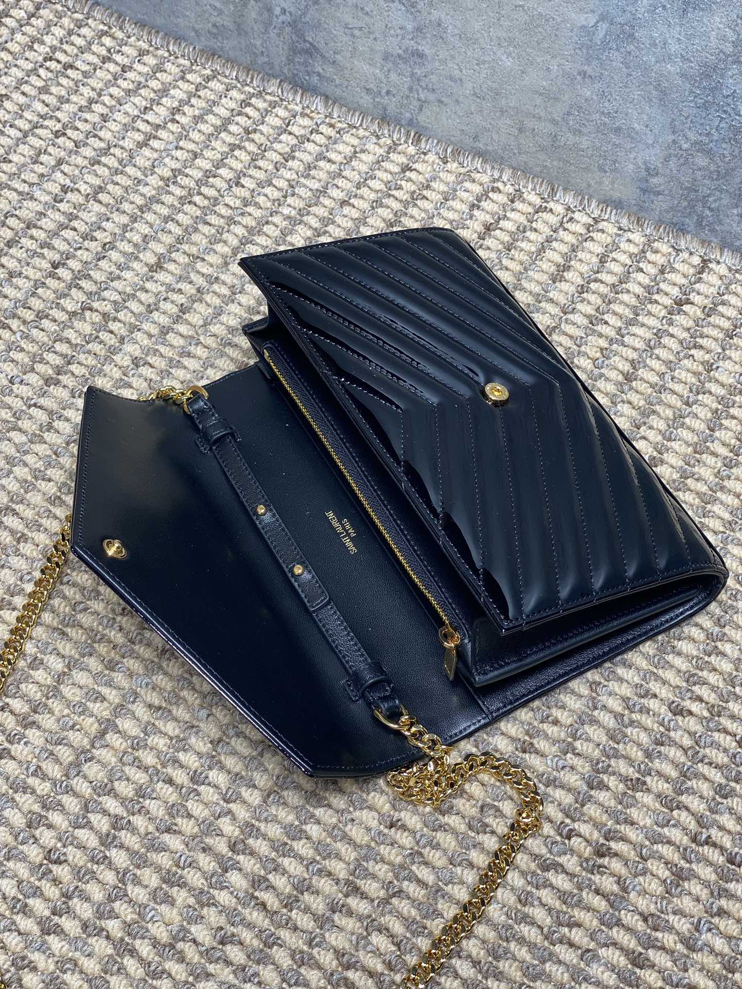 YSL Style Leather Clutch Bags Clutch detail image 6 from source 745613