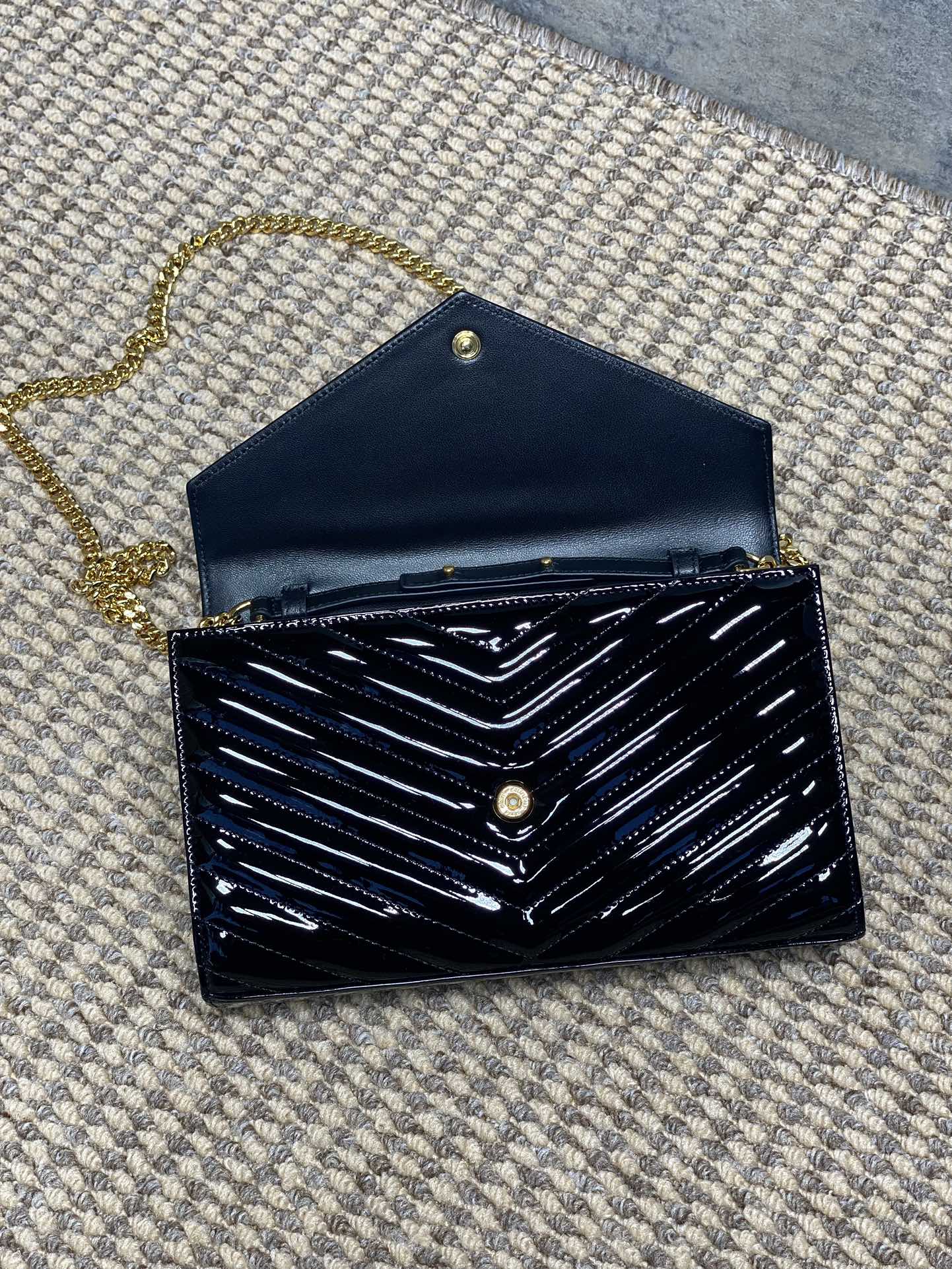 YSL Style Leather Clutch Bags Clutch detail image 5 from source 745613