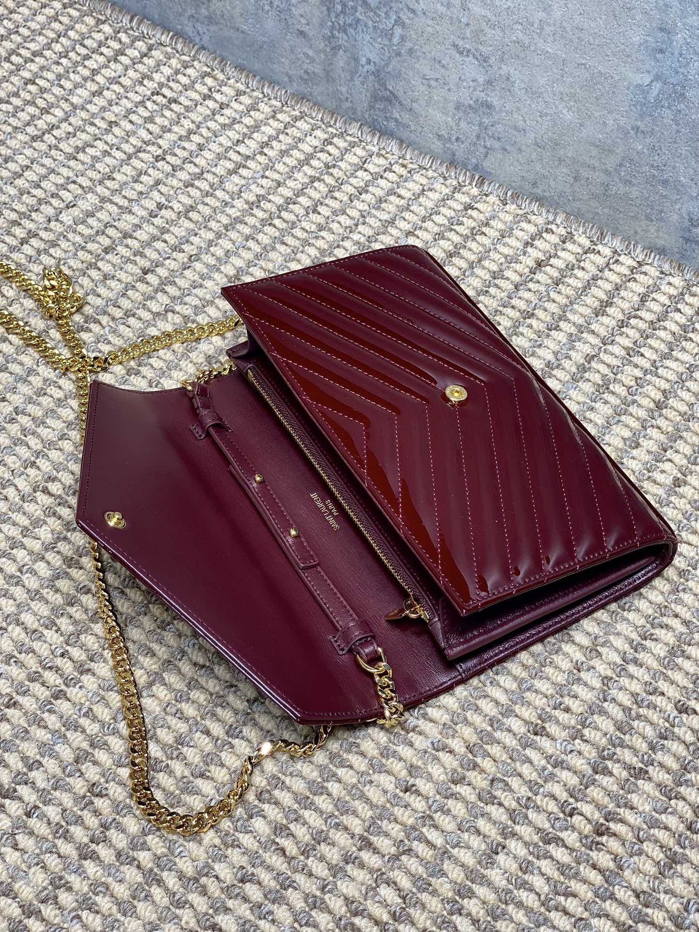 YSL Style Leather Clutch Bags Clutch detail image 6 from source 745614