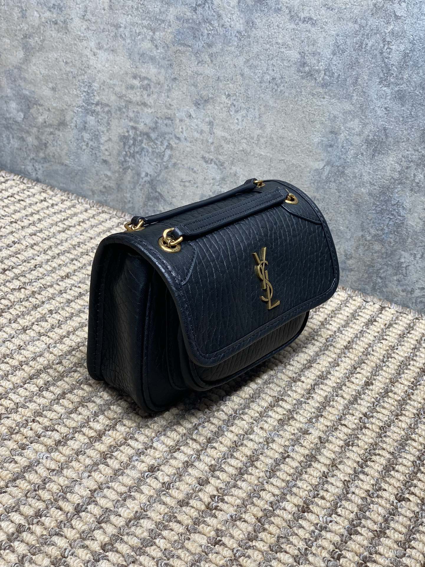 YSL Style Leather Chain Bag Lookbook Reference image 2