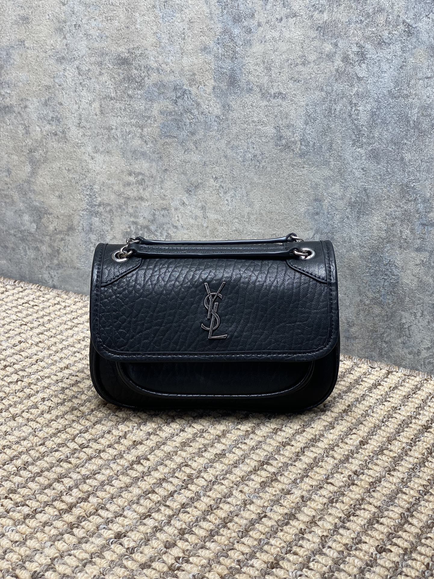 YSL Style Leather Chain Bag Lookbook Reference image 1