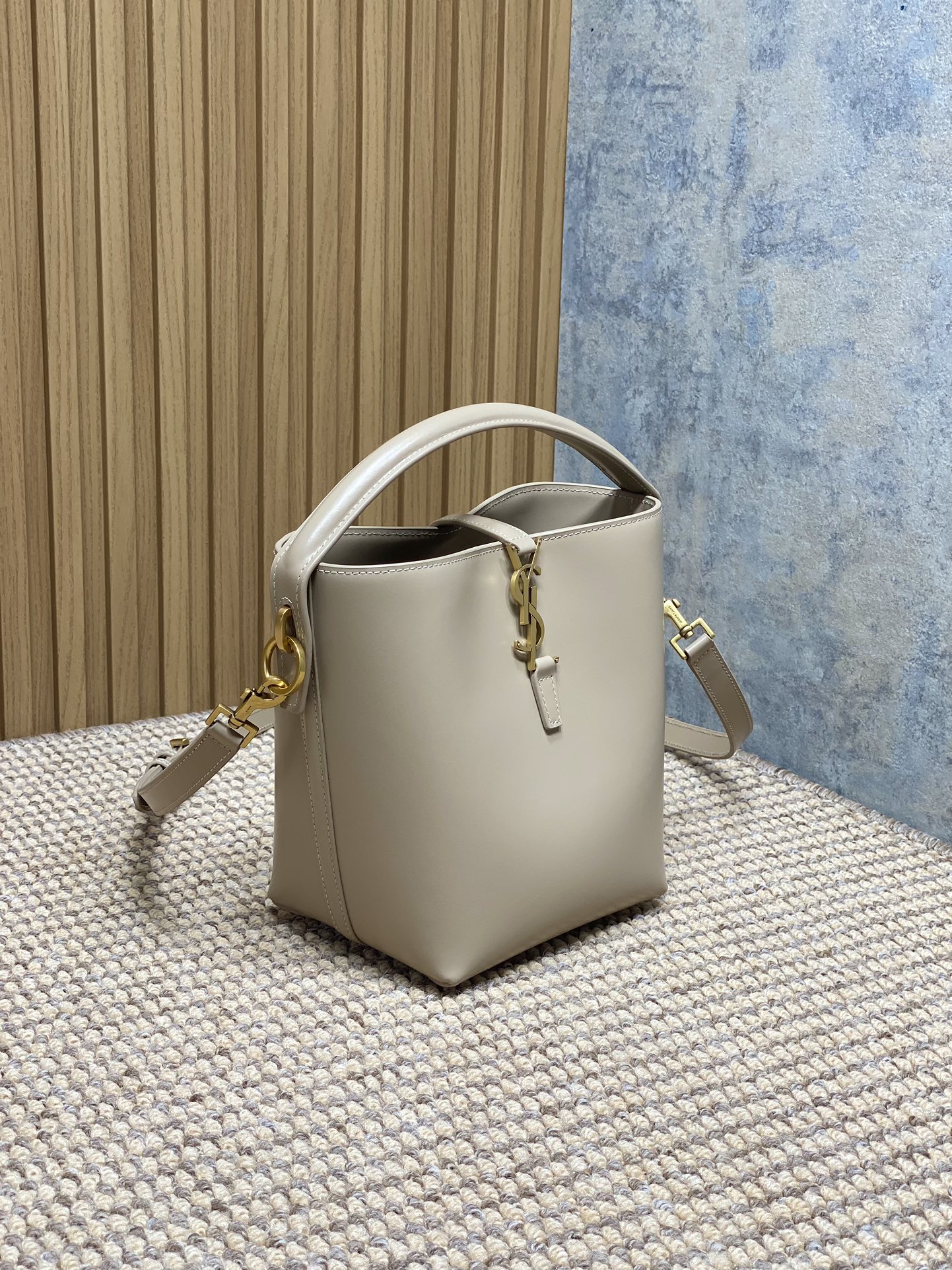YSL Style Beige Leather Crossbody Bag Lookbook Reference image 2