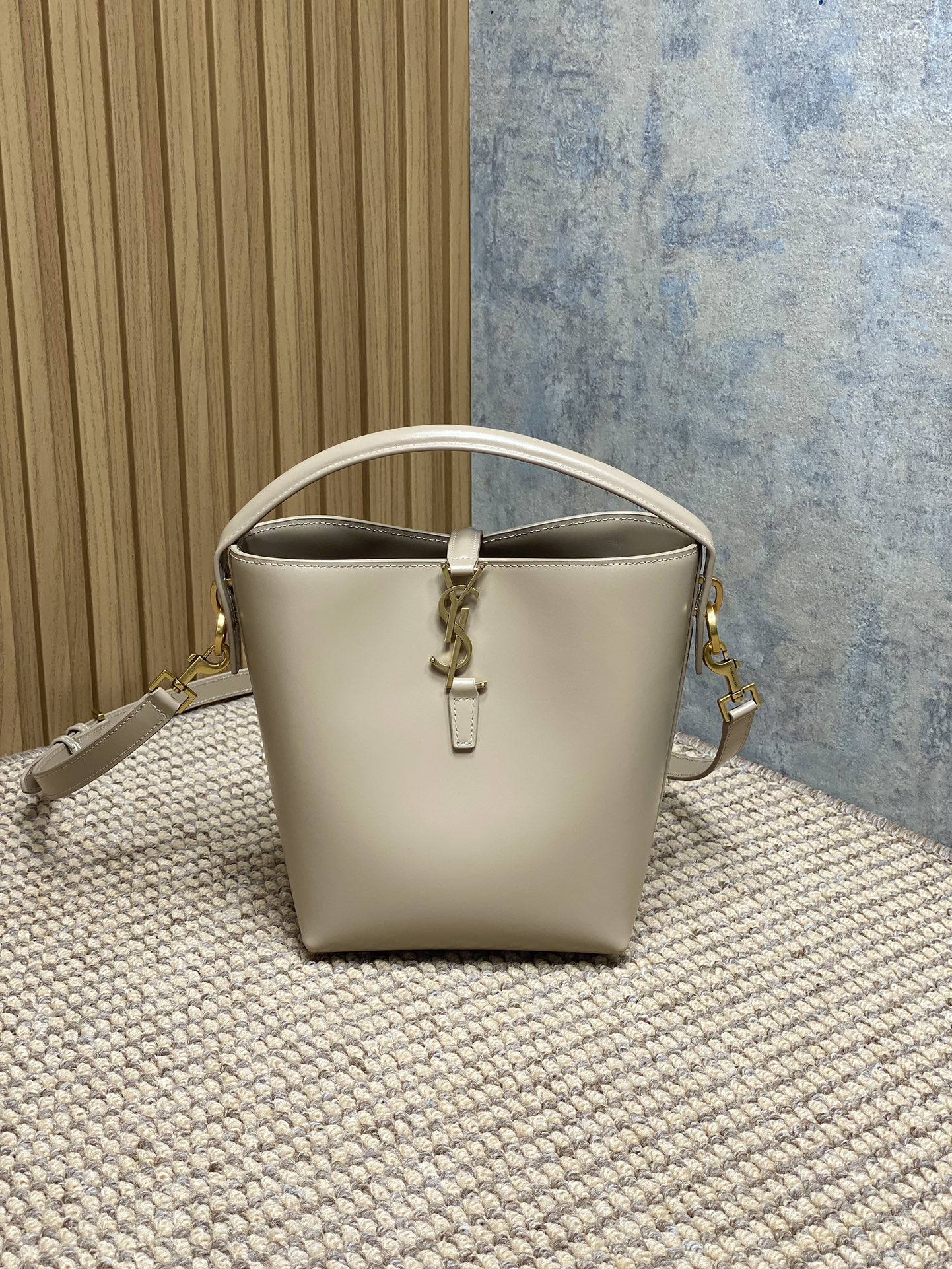 YSL Style Beige Leather Crossbody Bag Lookbook Reference image 1