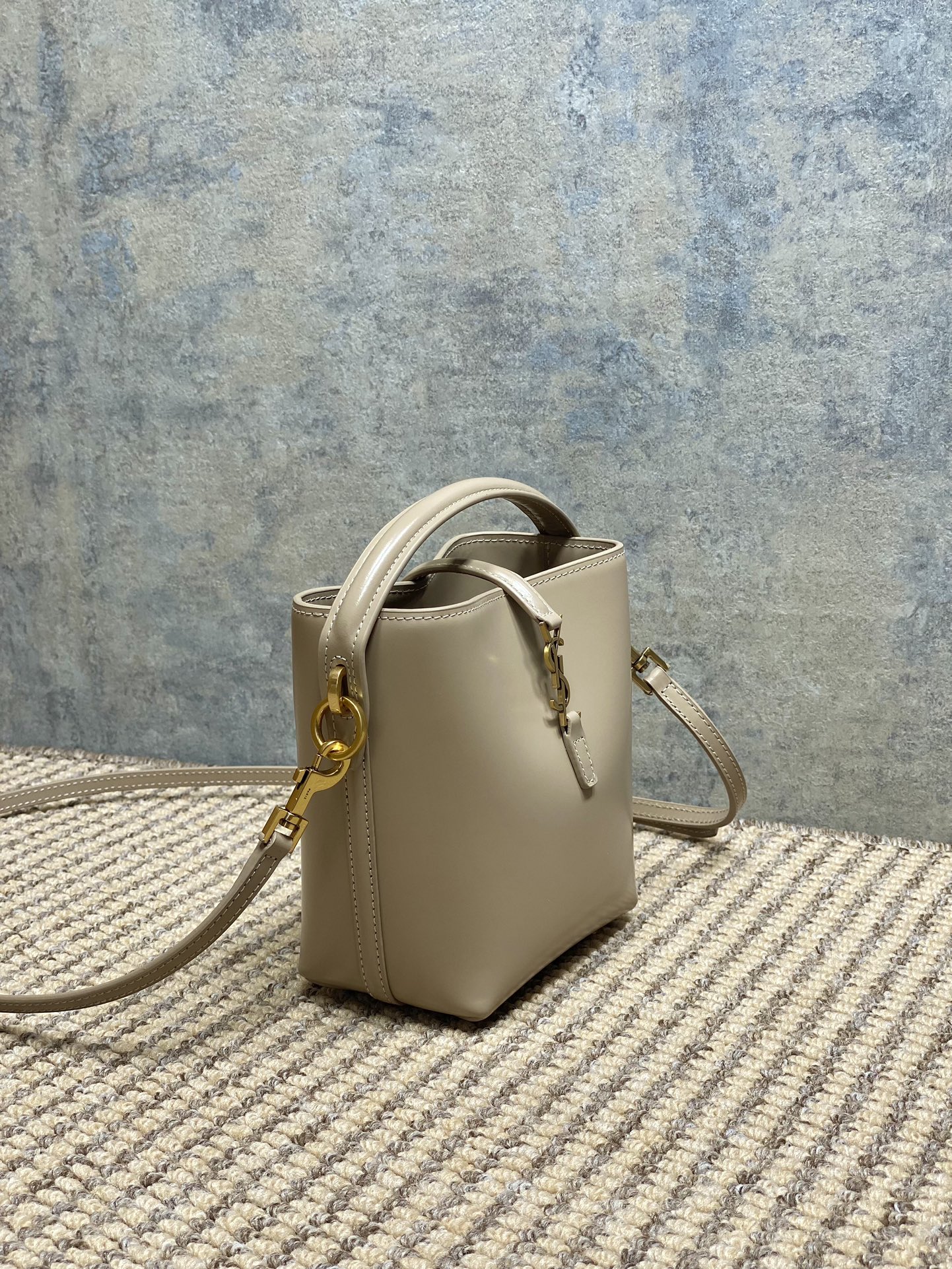 YSL Style Beige Leather Crossbody Bag Lookbook Reference image 2