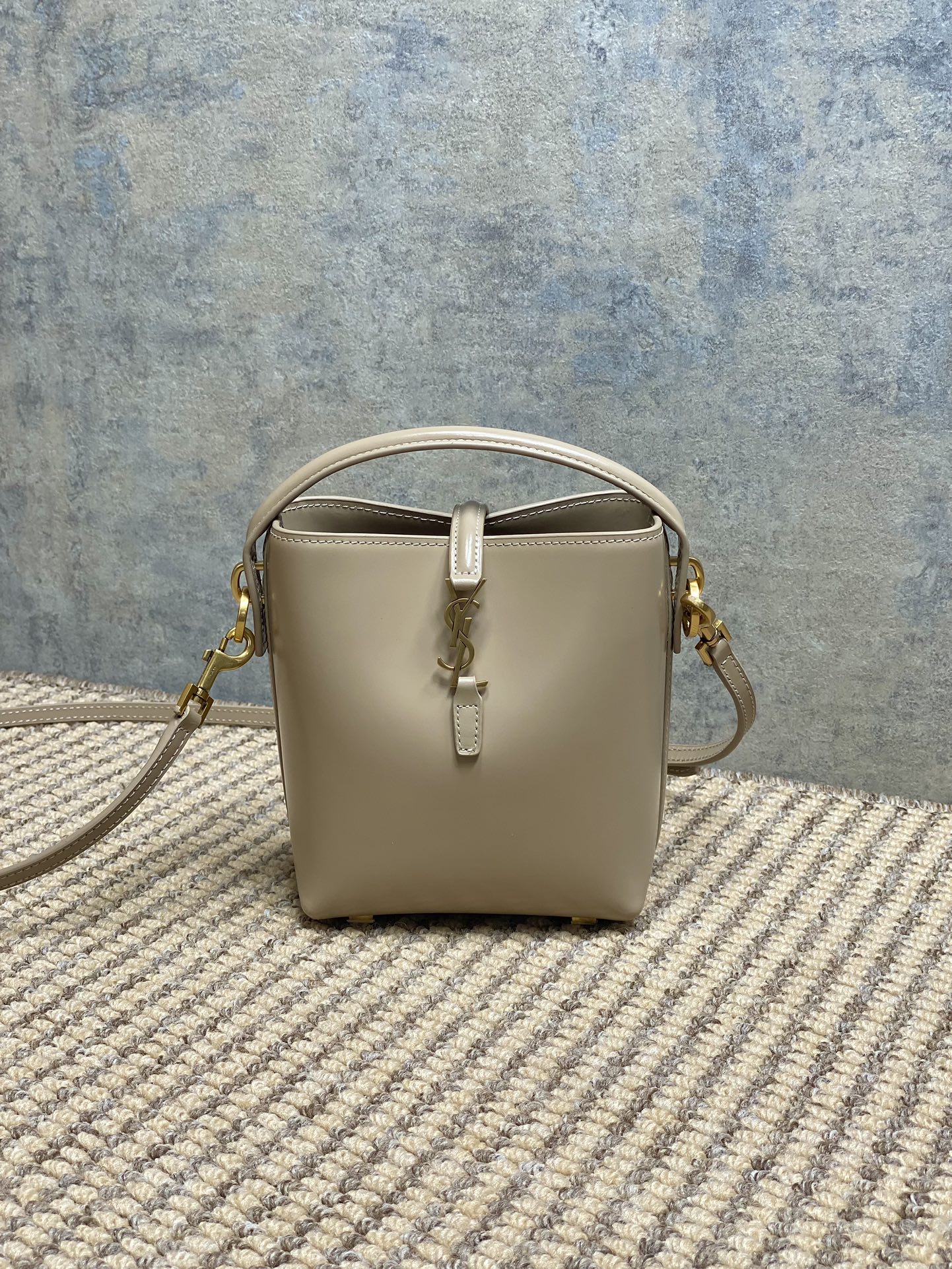 YSL Style Beige Leather Crossbody Bag Lookbook Reference image 1