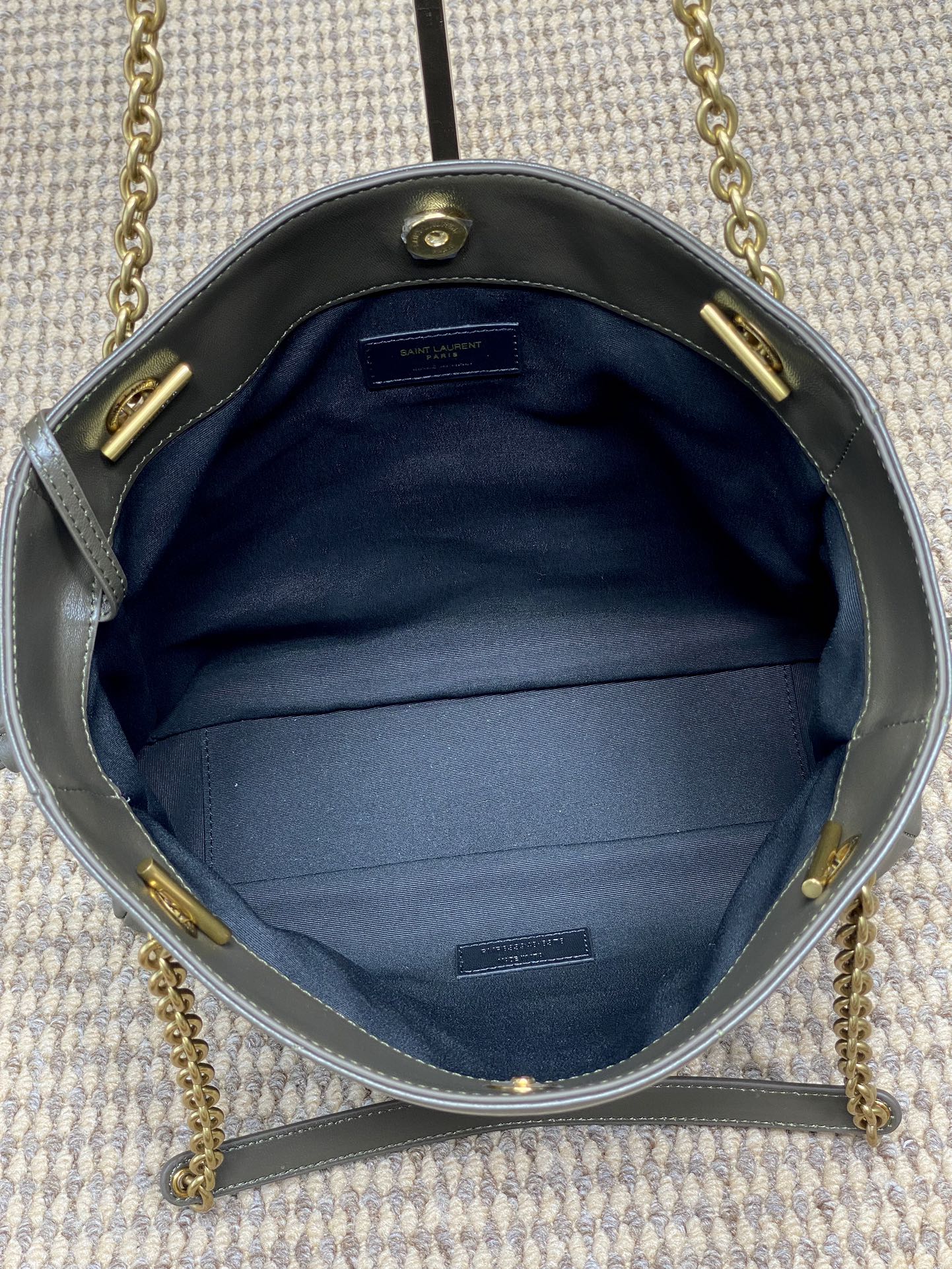 YSL Style Green Leather Chain Bag Bags Chain Bag detail image 9 from source 763060