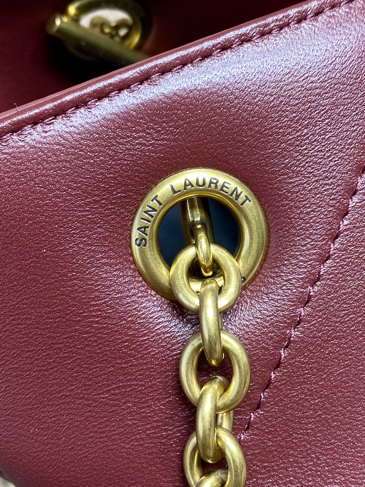 YSL Style Red Leather Chain Bag style reference detail image 6 from source 763071