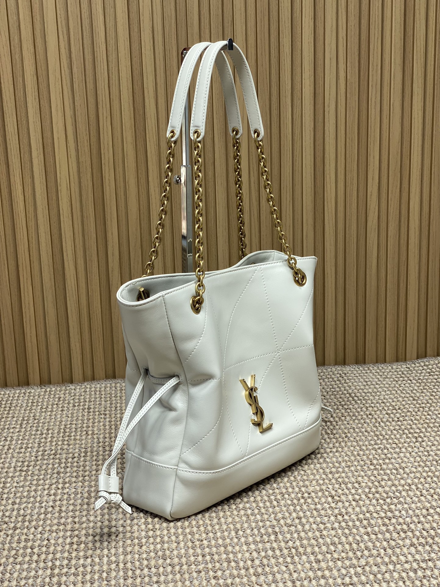 YSL Style Green Leather Chain Bag Lookbook Reference image 2