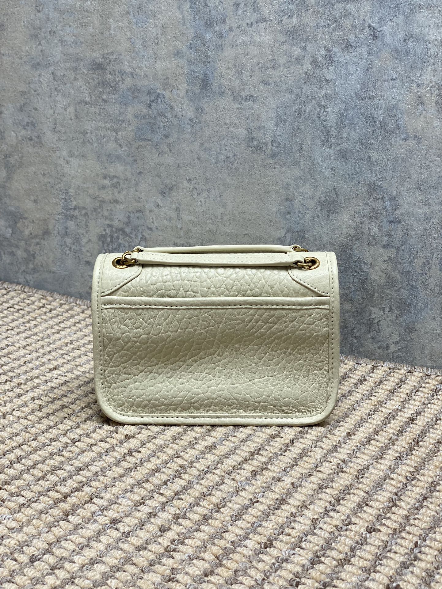 YSL Style White Leather Chain Bag Lookbook Reference image 2