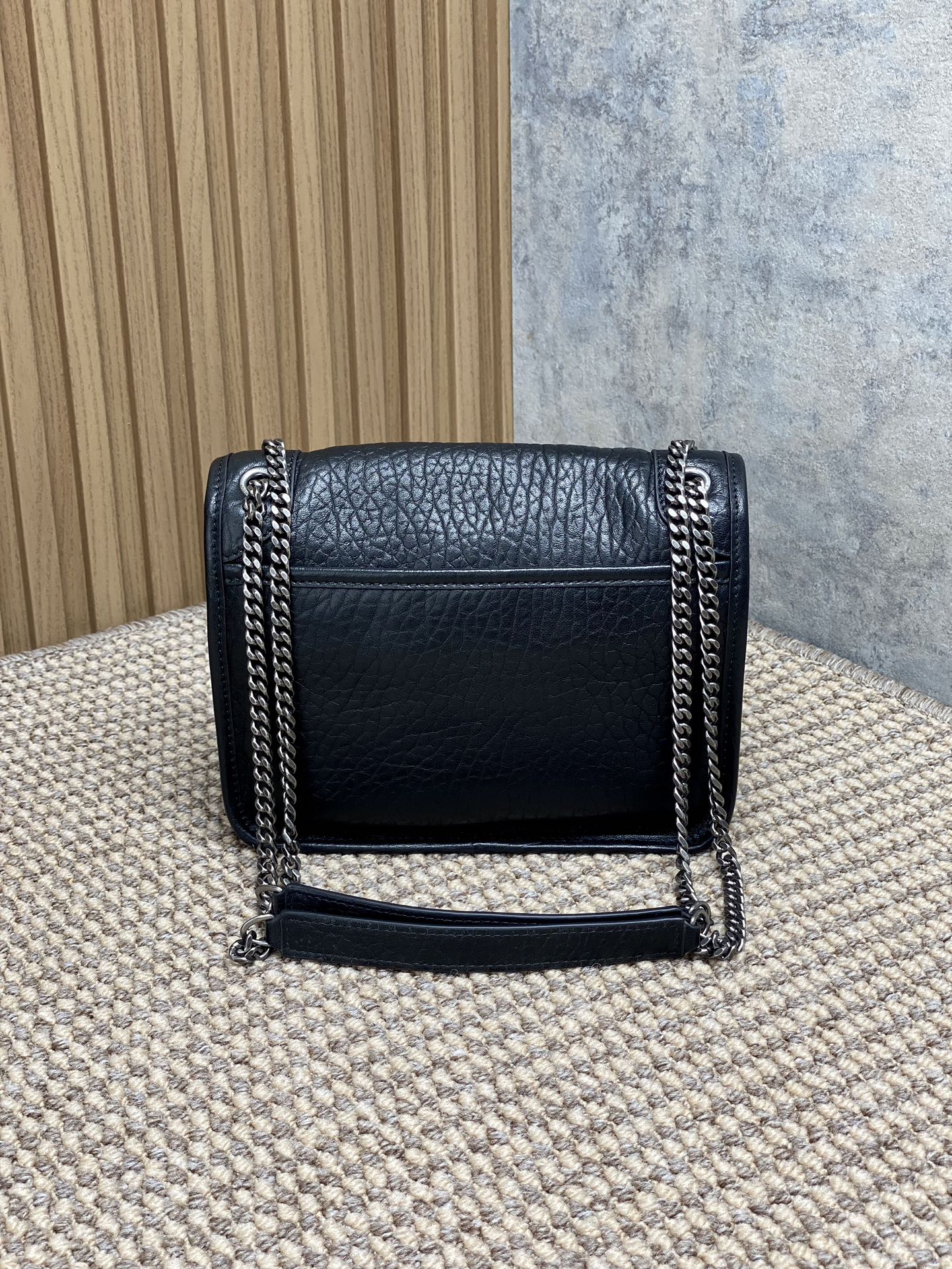 YSL Style Leather Chain Bag Lookbook Reference image 2