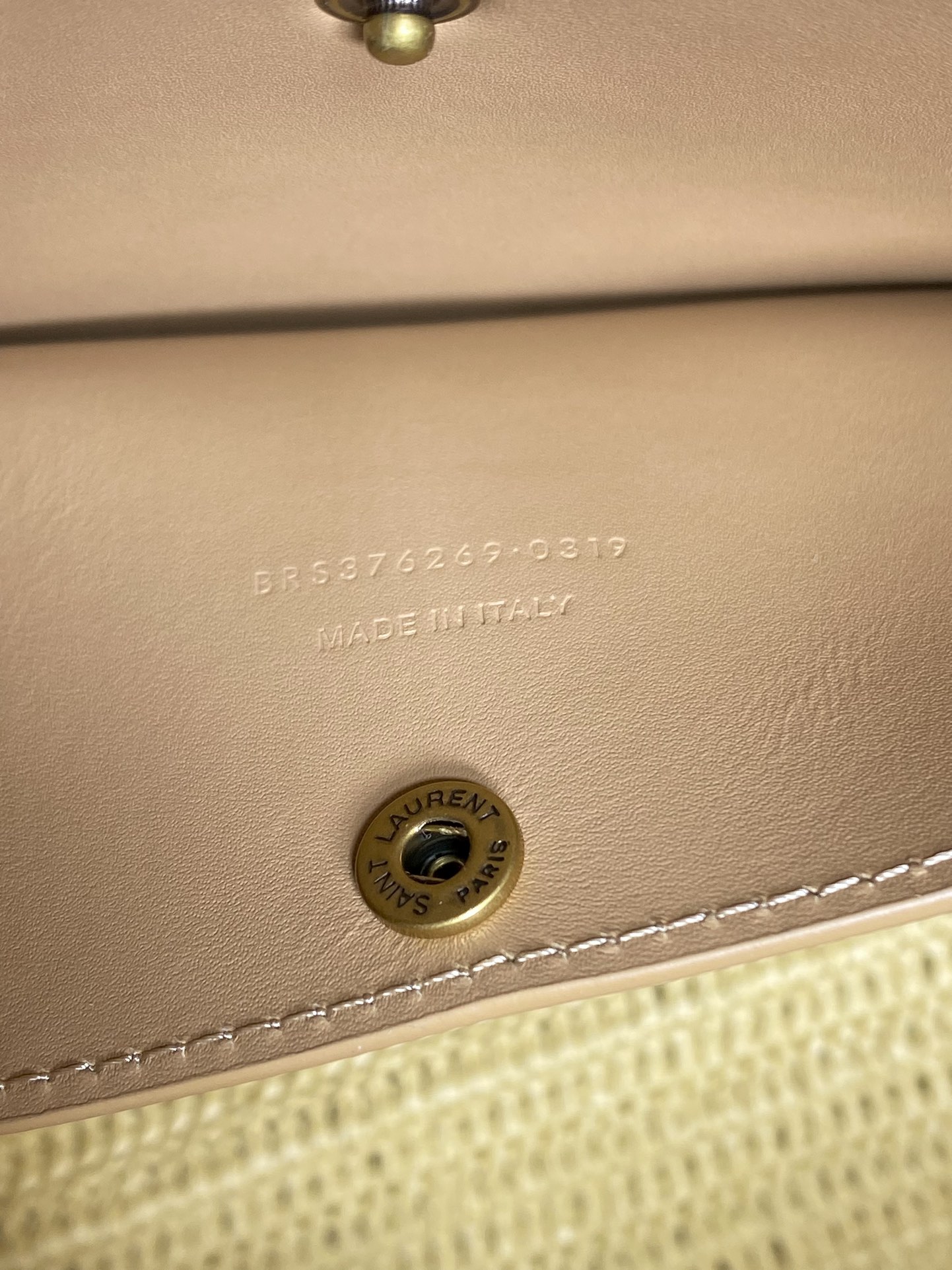 YSL Raffia Saint Laurent Logo Tote Bag