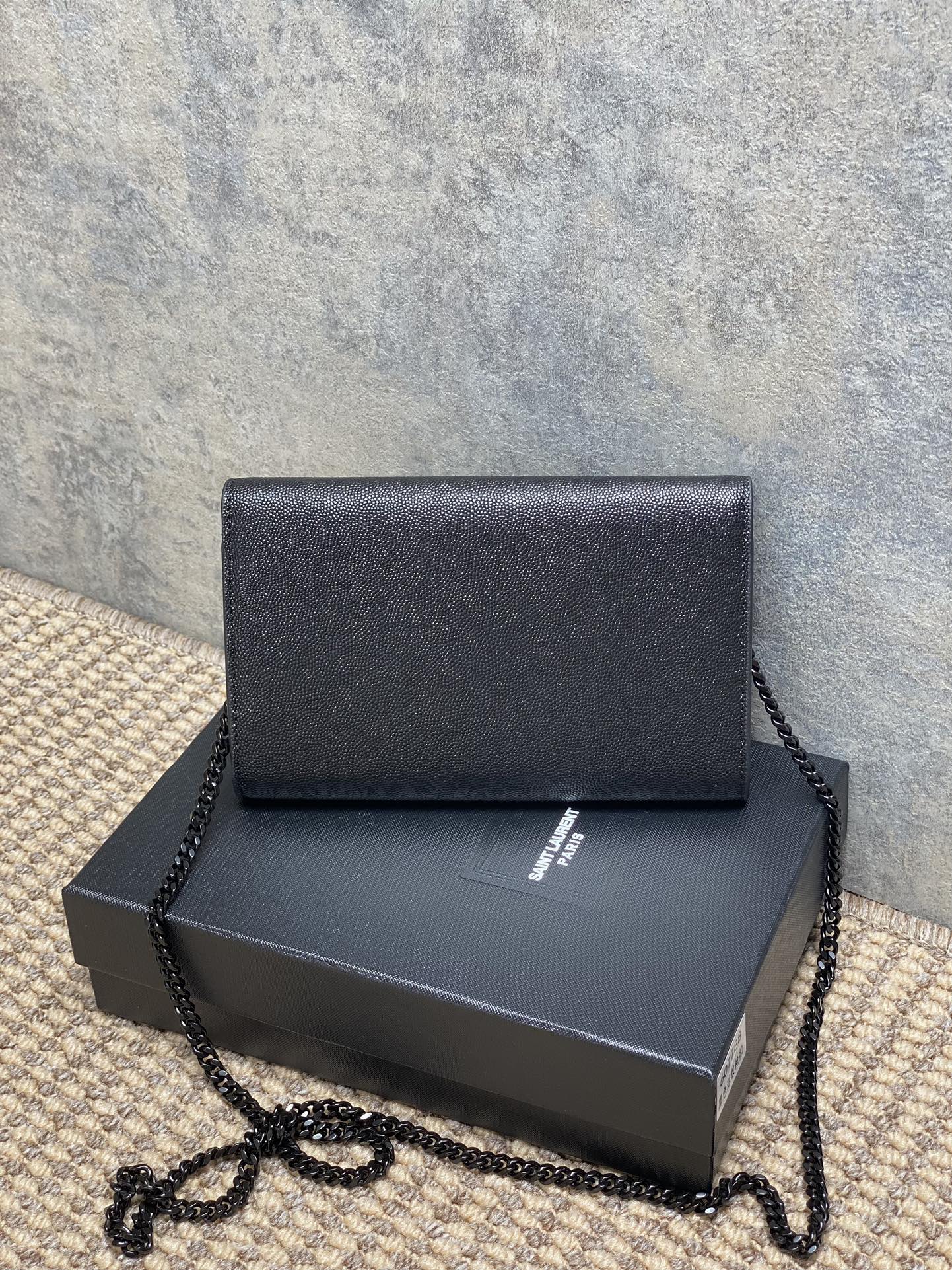 YSL Style Leather Card Holder Lookbook Reference image 2