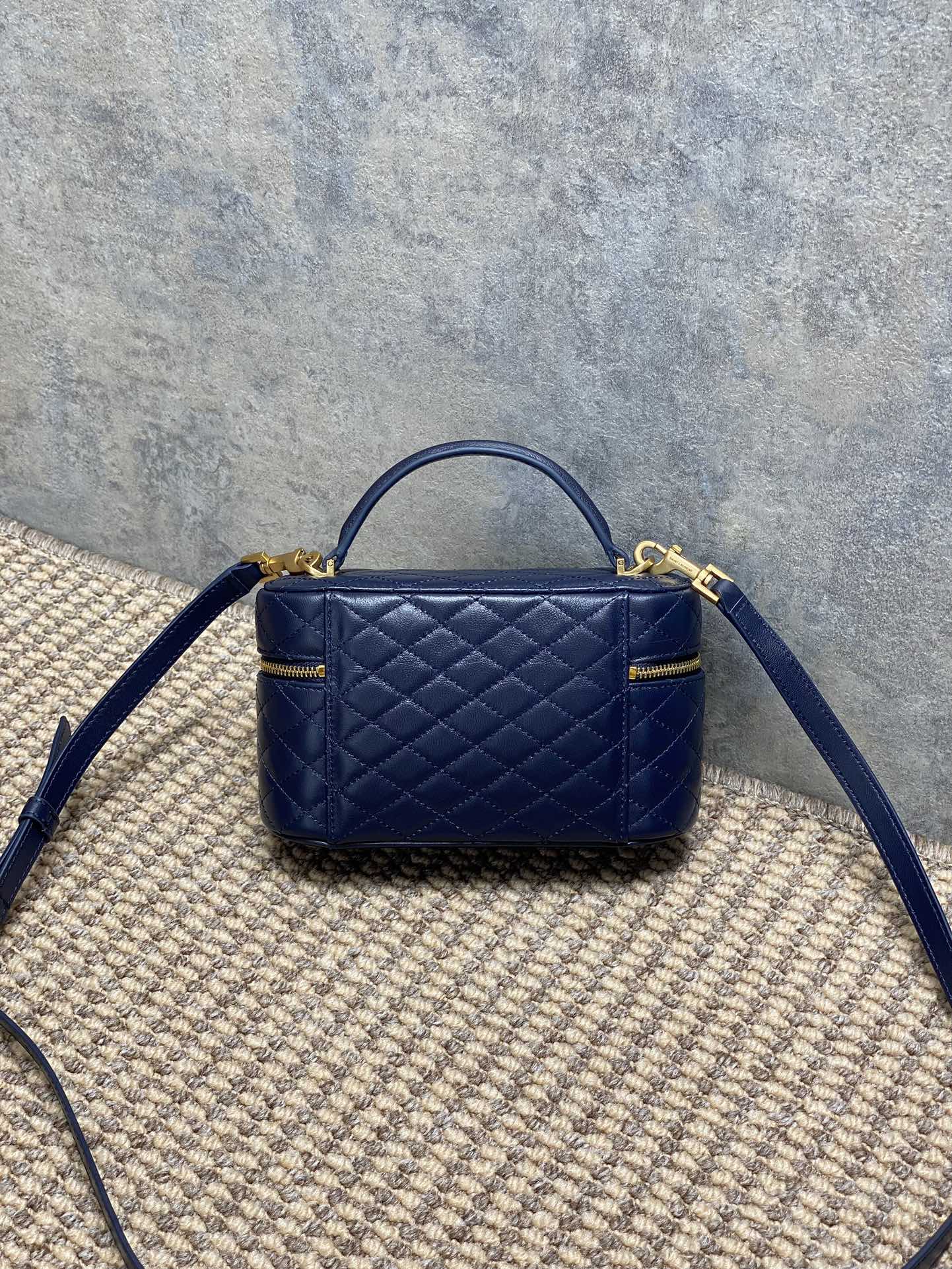 YSL Style Blue Leather Crossbody Bag Lookbook Reference image 2