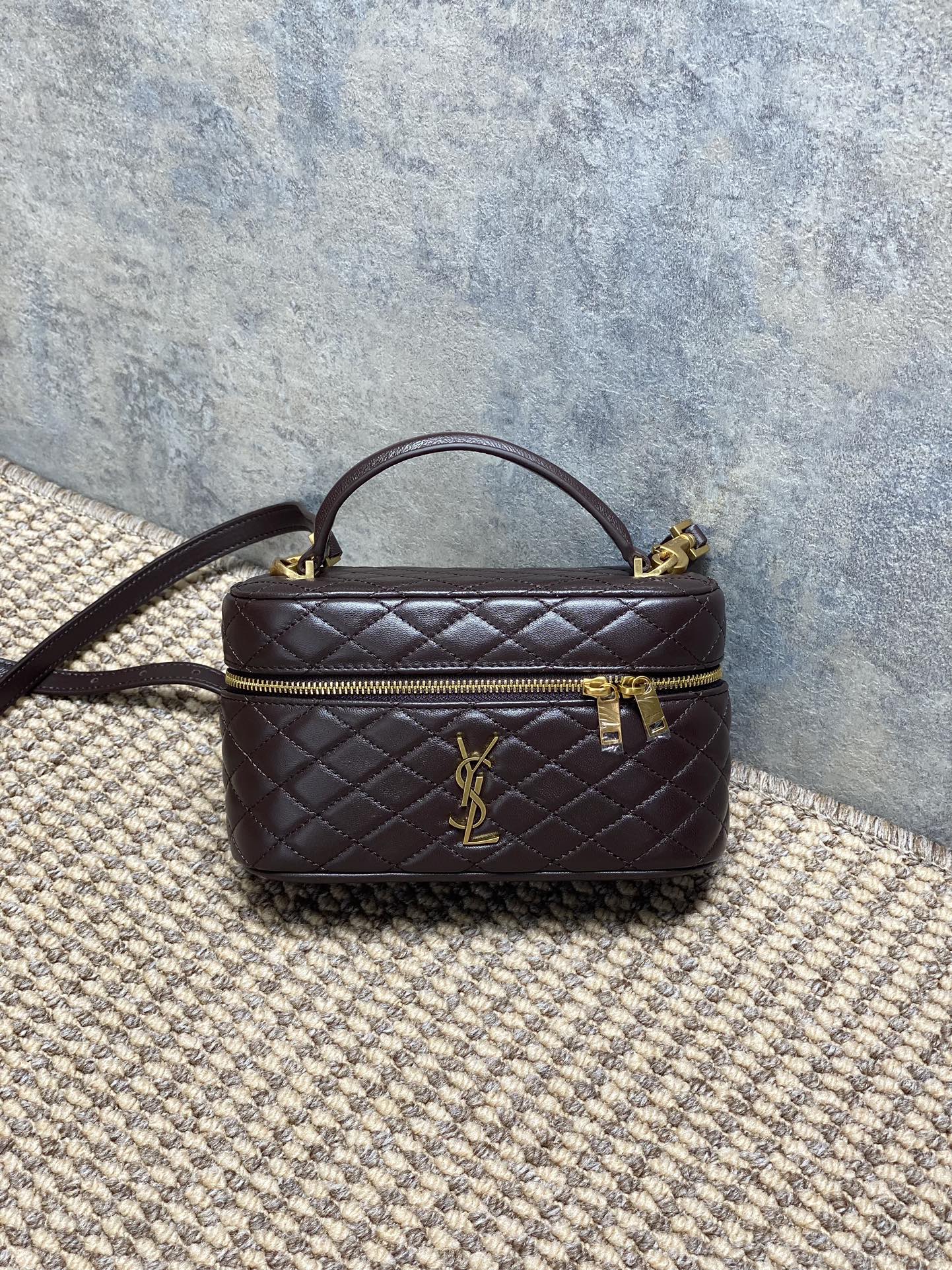 YSL Style Brown Leather Crossbody Bag Lookbook Reference image 1