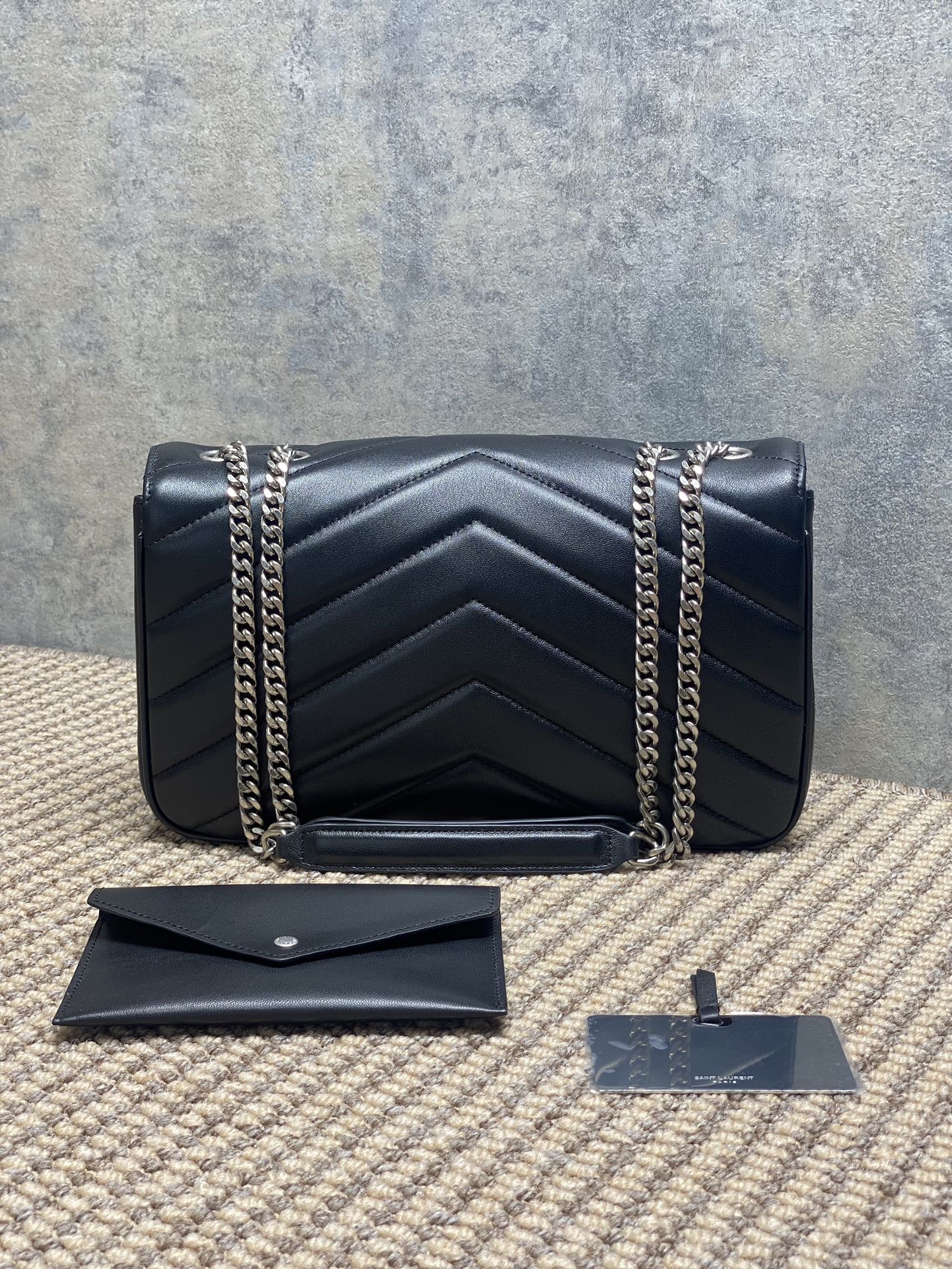 YSL Style Leather Card Holder Lookbook Reference image 2