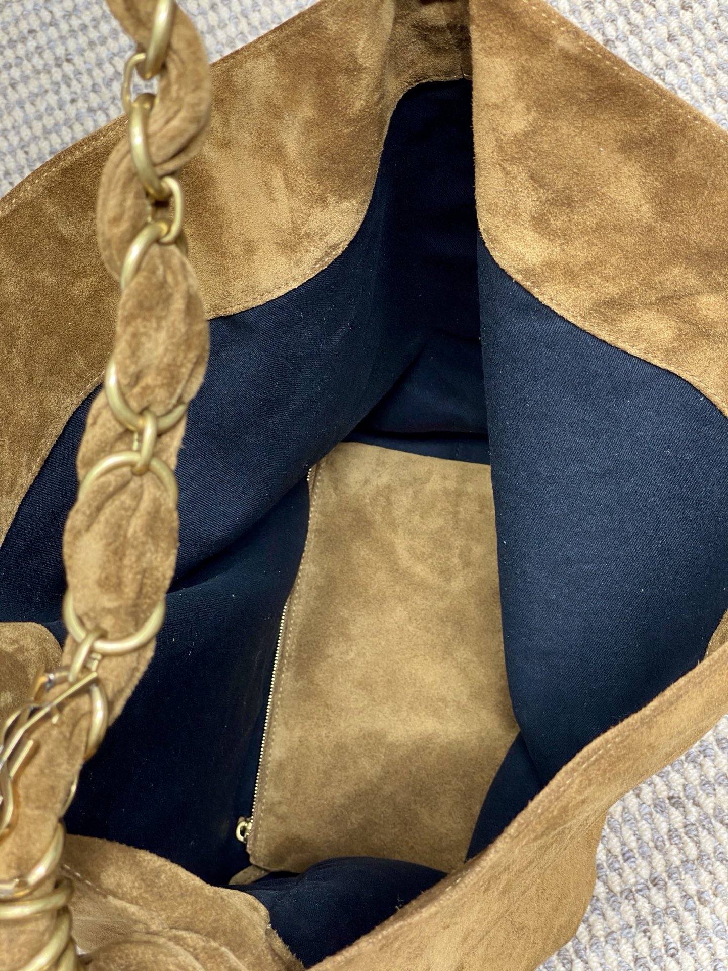 YSL Style Brown Leather Tote Bag style reference detail image 9 from source 770824